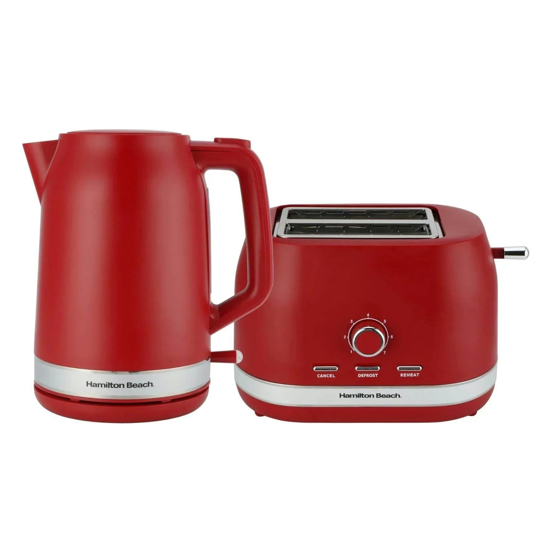 Hamilton Beach Unisex Red Ella Kettle & Toaster Set - Image 2
