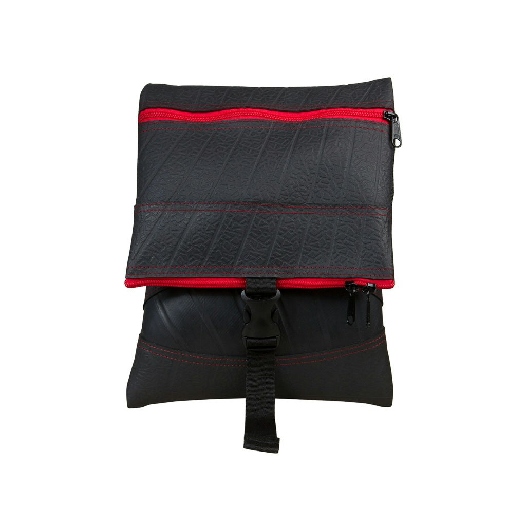 Paguro Red Jen Foldover Recycled Rubber Vegan Crossbody Bag (6 Colours Available)