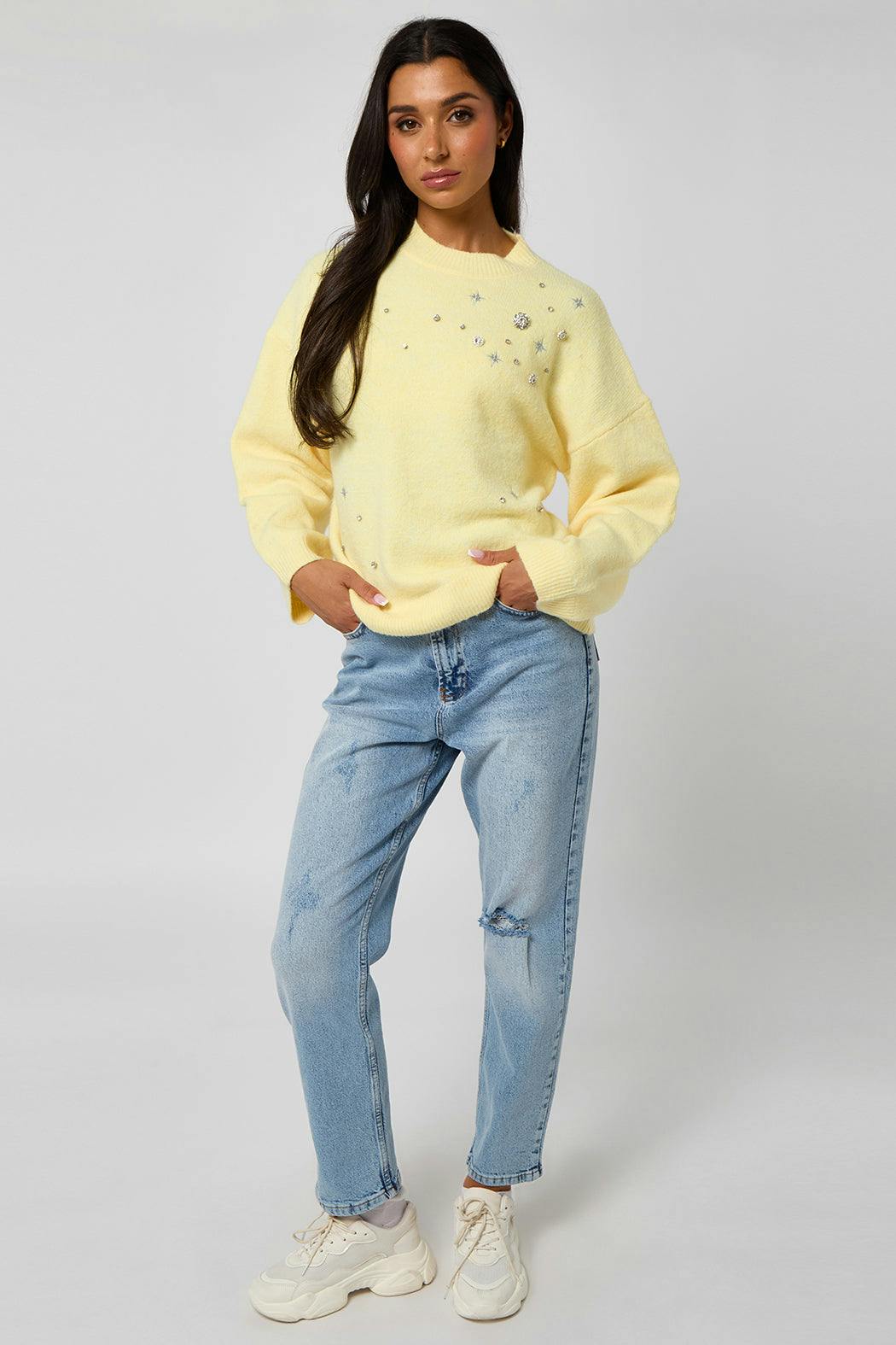 Urban Bliss Embellished Embroidery Jumper - M