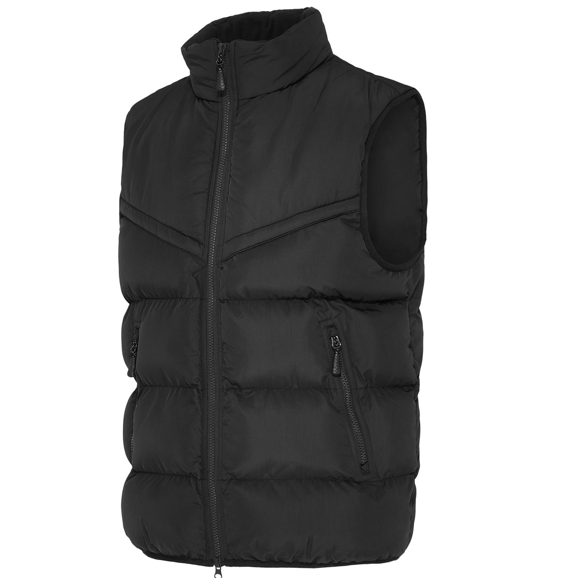 Xero Degrees Unisex Black Adult Chevron Puffer Gilet {Xo-Ch993} - Large