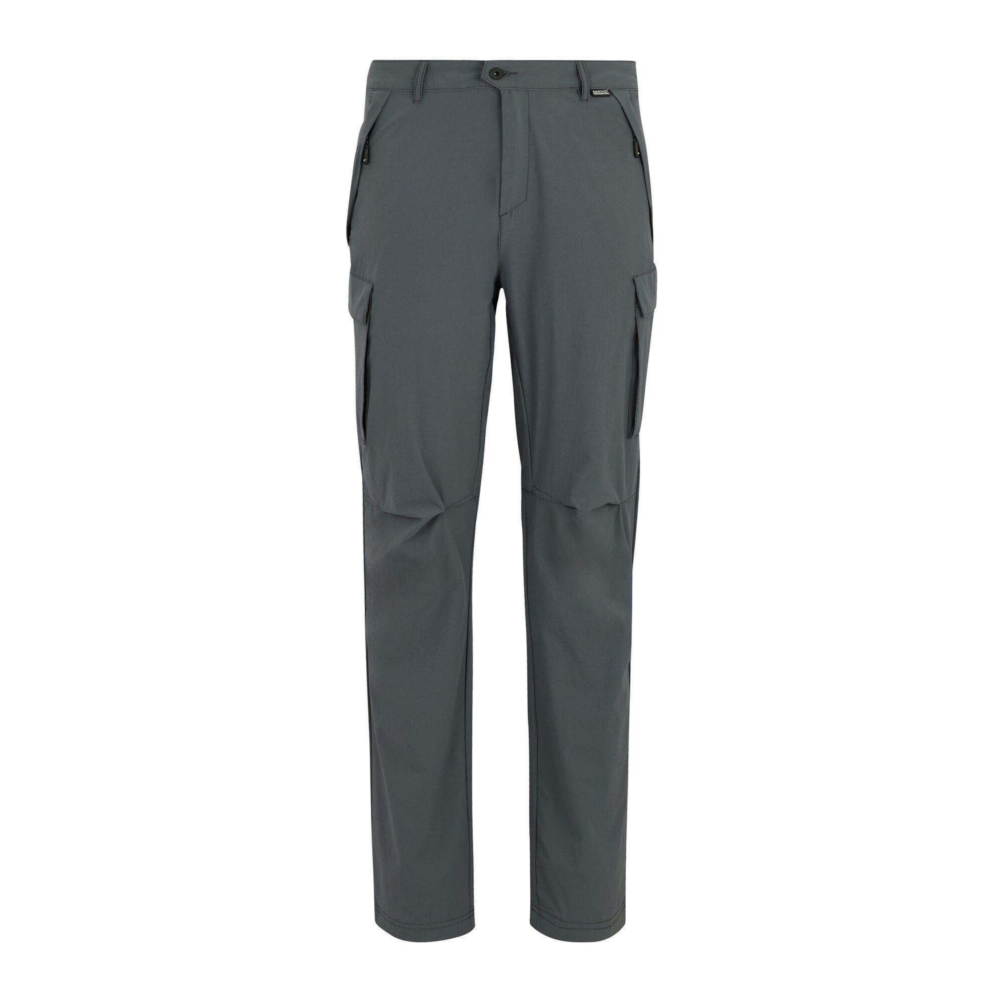 Regatta Men's Grey Summer Questra Cargo Trousers - Storm - 32R - Storm - 86% Polyamide/14% Elastane