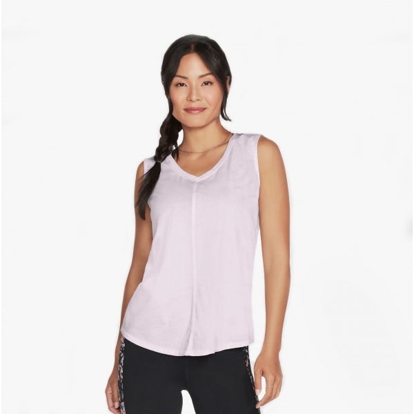 Skechers W1tt128/Prlv Diamond Wash Hatha V-Neck Tank Orchid Hush - Large
