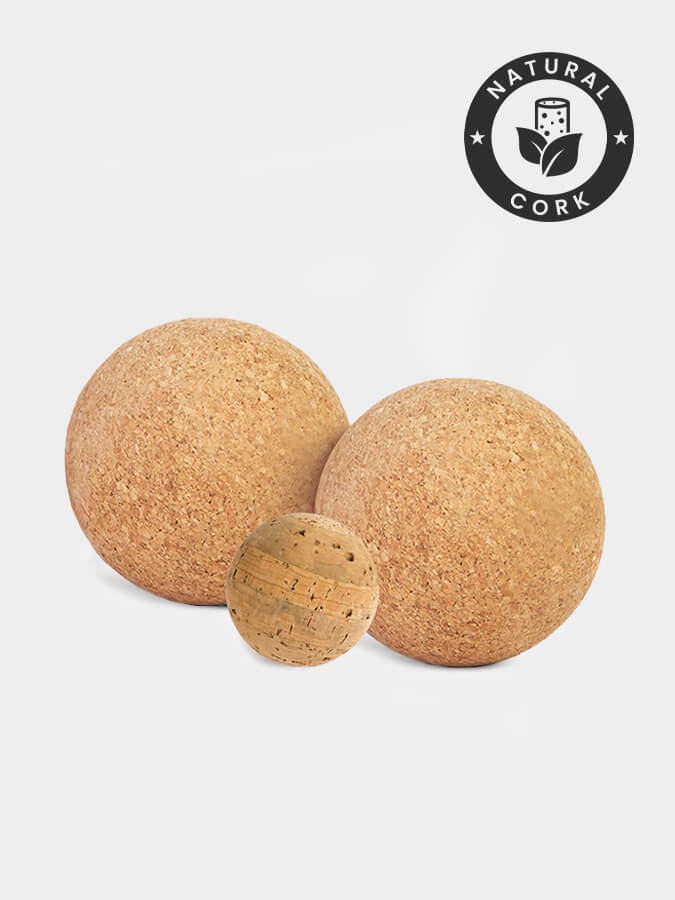 Yoga Studio Grain Cork Massage Ball Set Of 3 - 2 X 4Cm, 2Cm