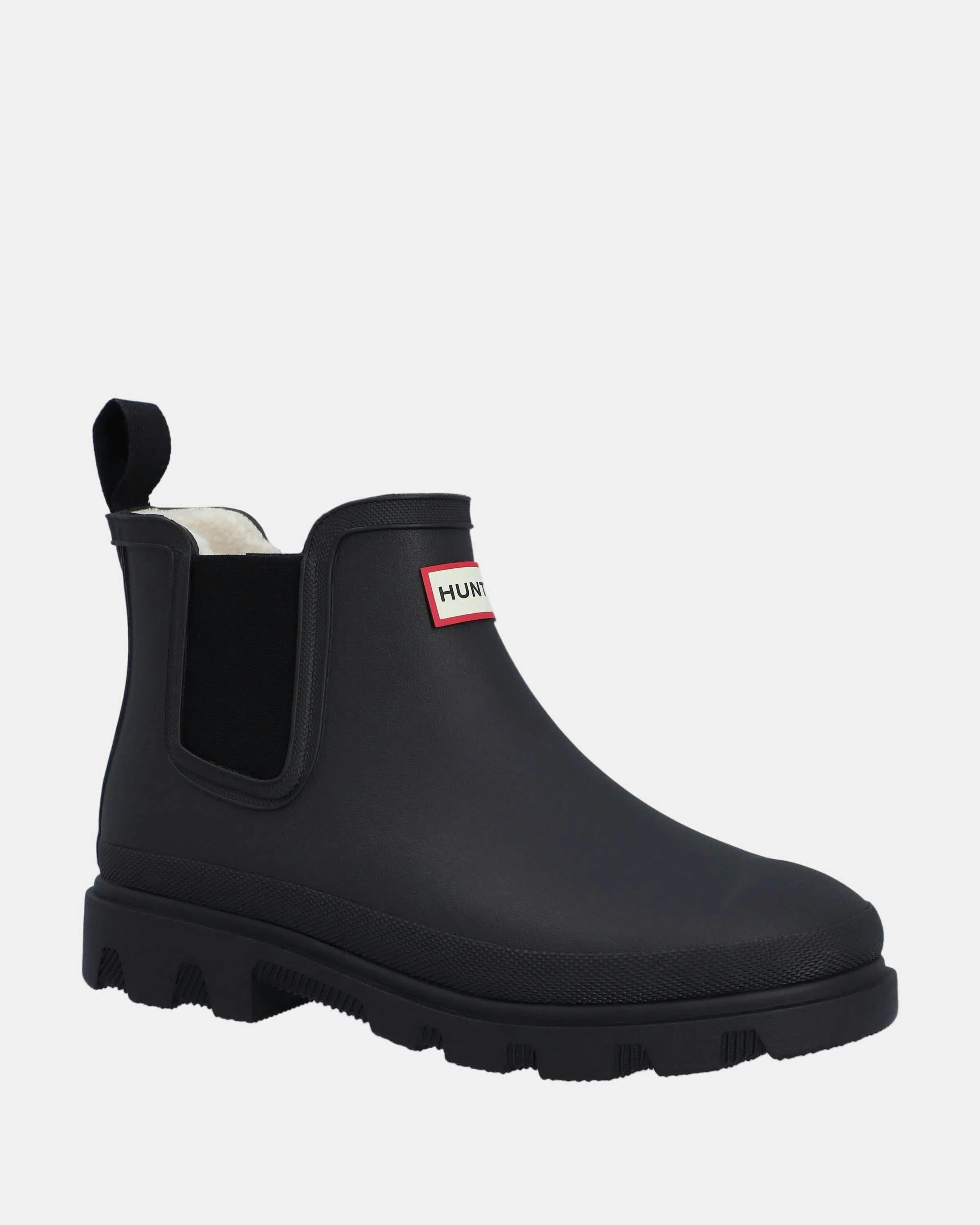 Hunter Women's Black Downpour Chelsea Insulated Boot - Uk7 Eu41
