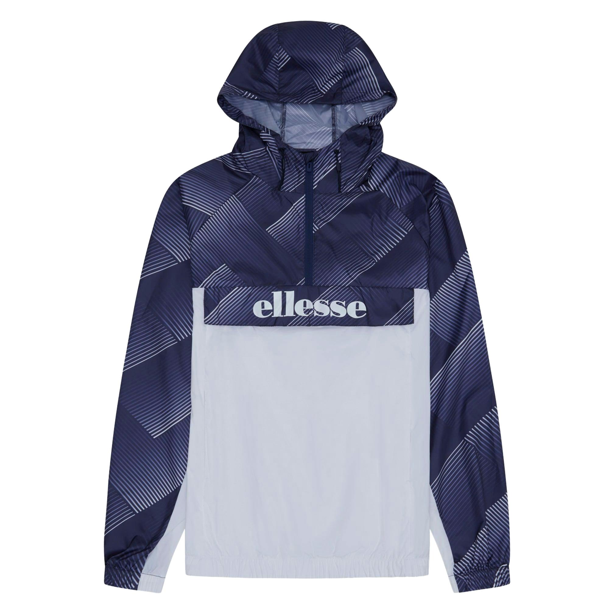 Ellesse Men's White Fiorisa Windrunner Jacket - Navy/ - Navy/ - M - 100% Nylon