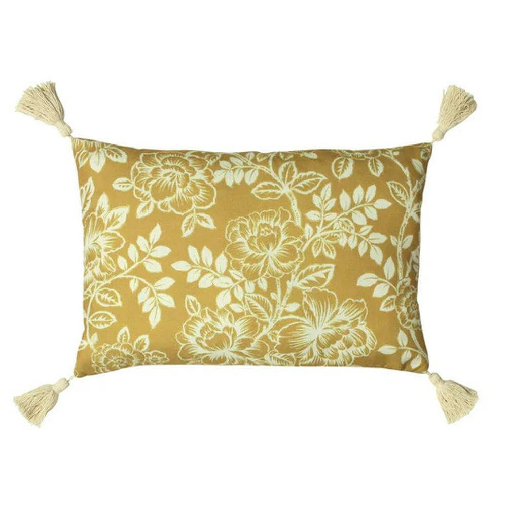 Rackhams Somerton Floral Cushion Cover - Honey - One Size - Honey - 100% Polyester