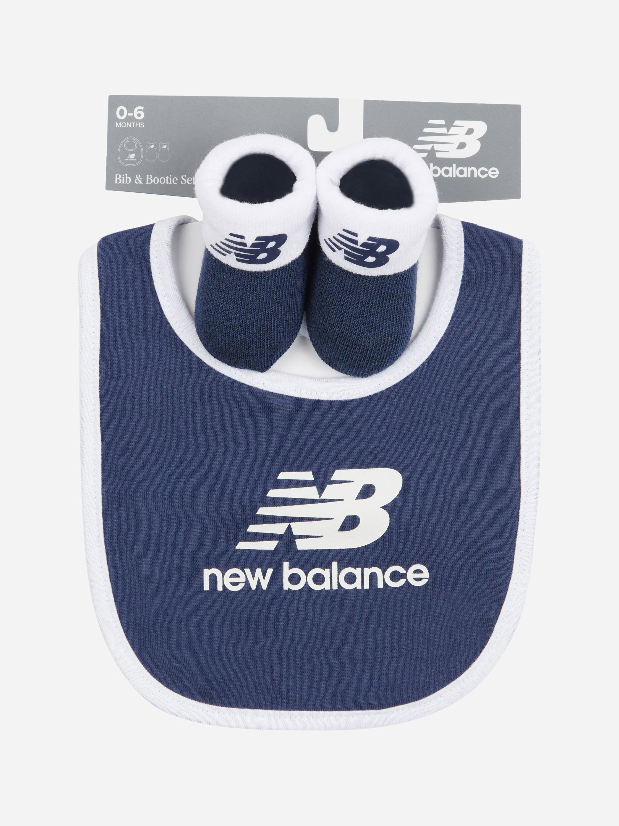 New Balance Men's Blue Baby Boys Bib And Bootie Set In Navy - 0 - 6 Mths