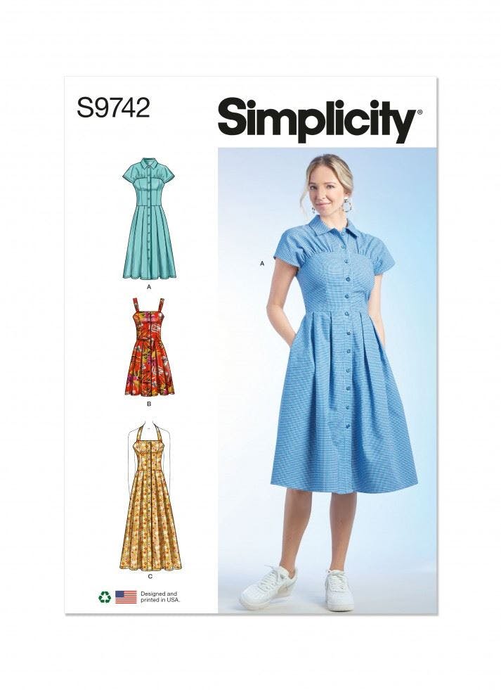Simplicity Women's Sewing Pattern 9742, Dresses For D5 (4-6-8-10-12) - Intermediate - D5 (4-6-8-10-12)