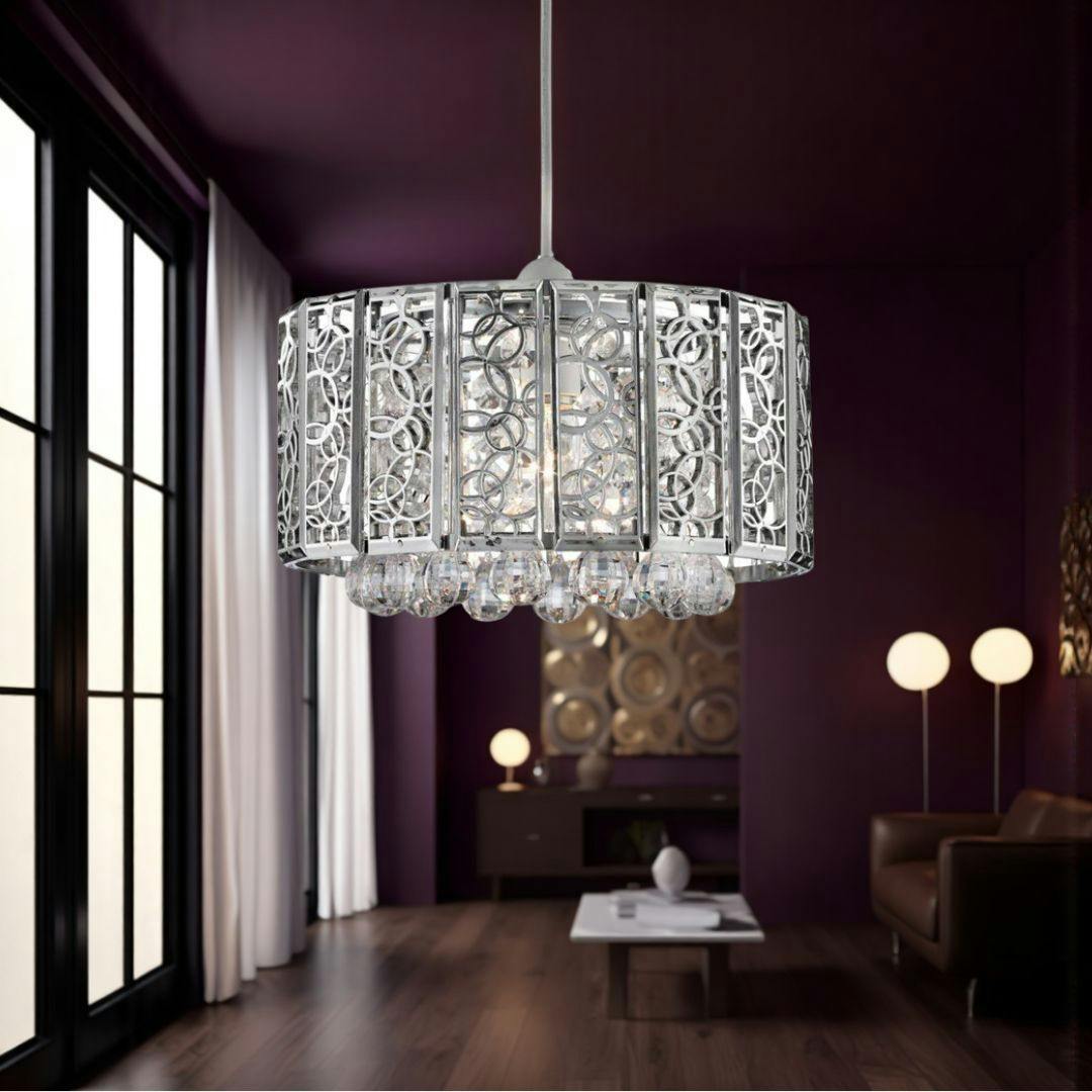 Pagazzi Lighting Light Pagazzi Ing Suki Pendant Shade Chrome