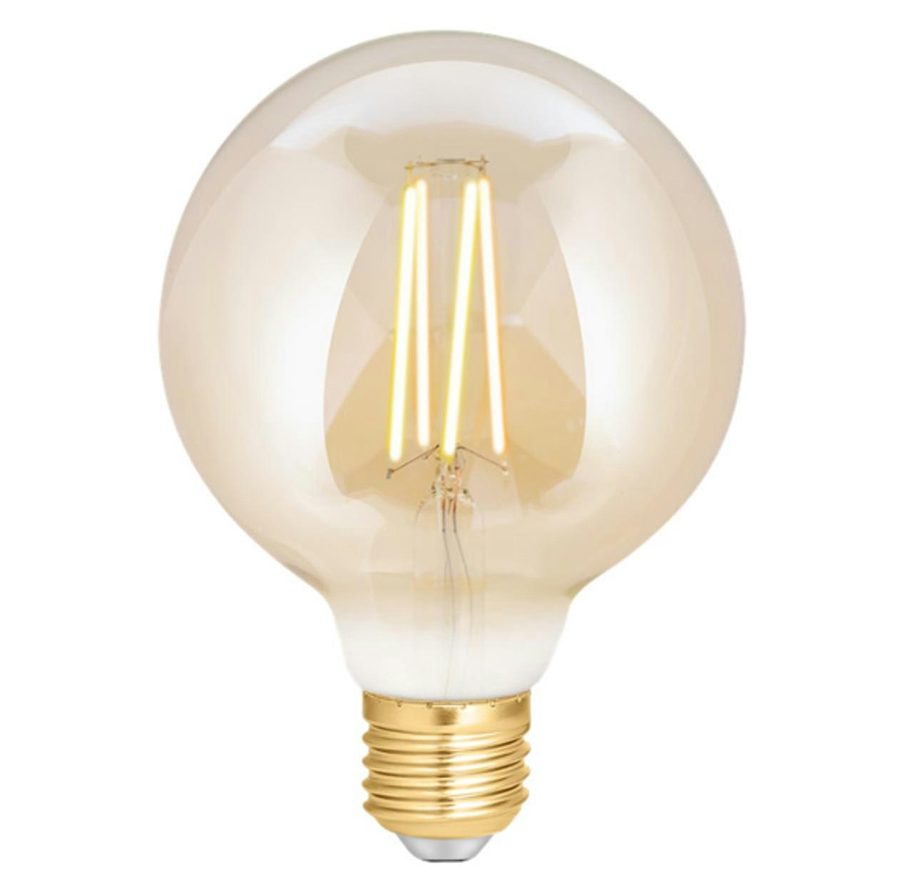 Wiz Amber G95 E27 Led Filament Tunable Lightbulb