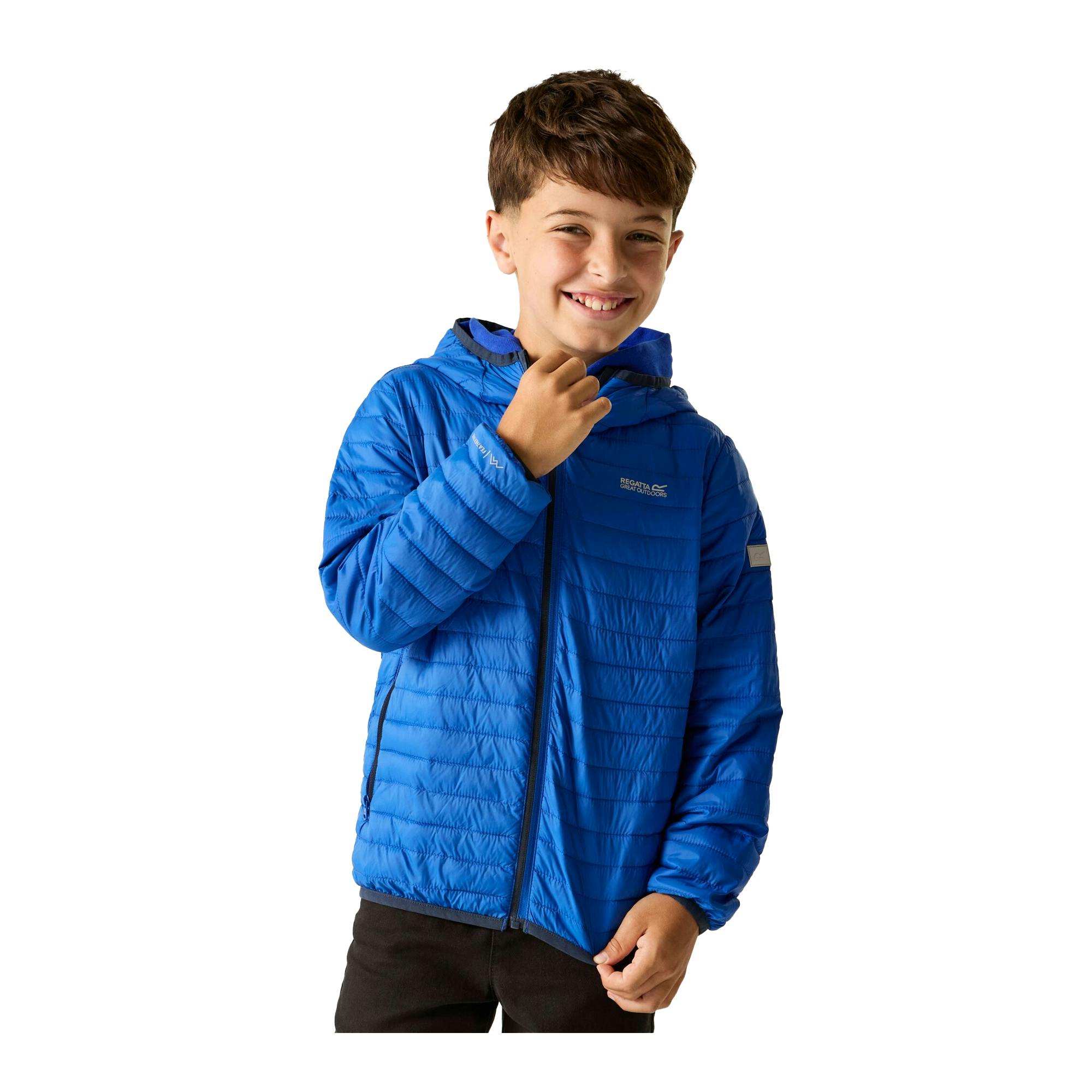 Regatta Blue Kids Hillpack Hooded Jacket - Olympian - 15-16 Years - Olympian - 100% Polyamide