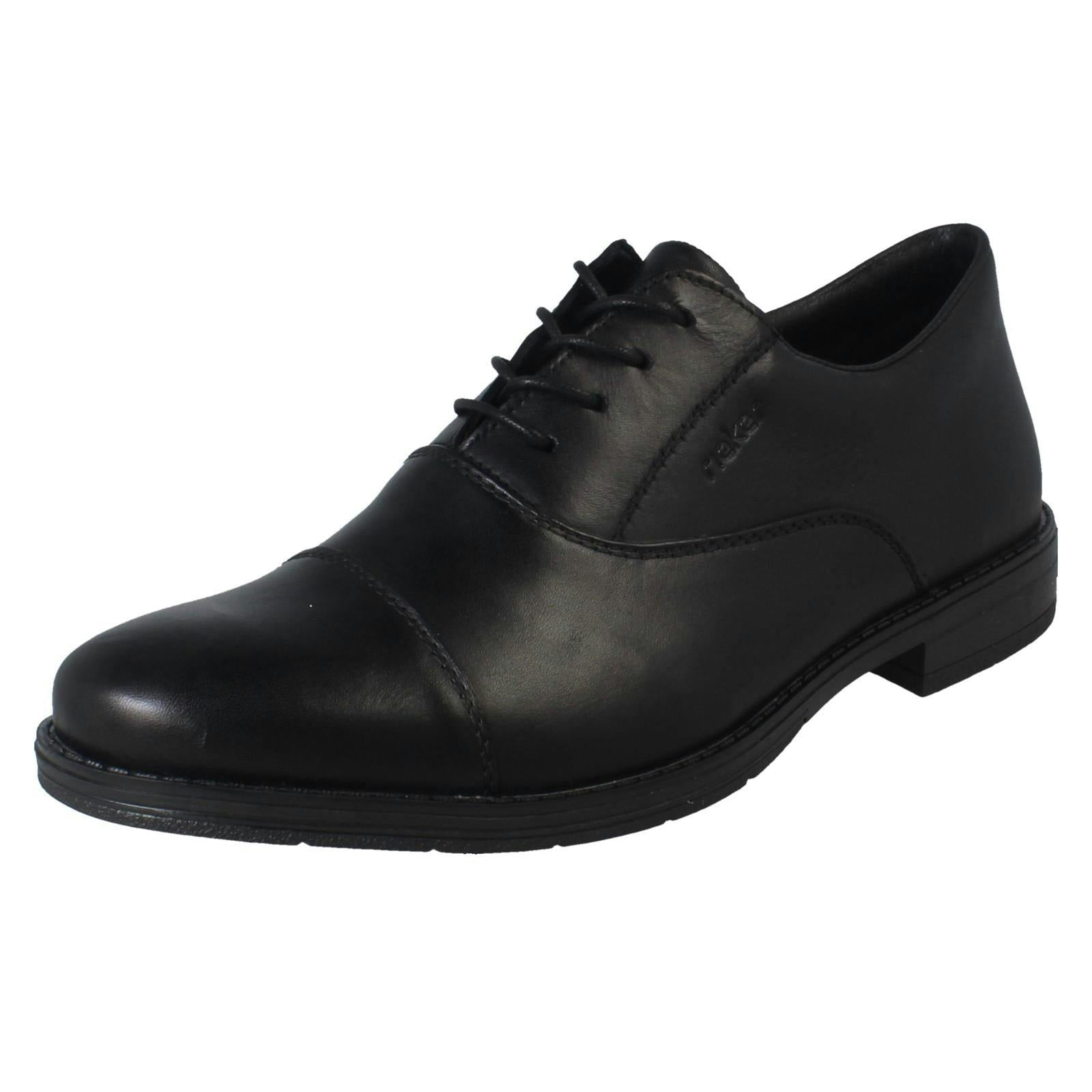 Rieker Men's Black Lace Up Smart Formal Toe Cap Shoes 10317 - Uk 7.5