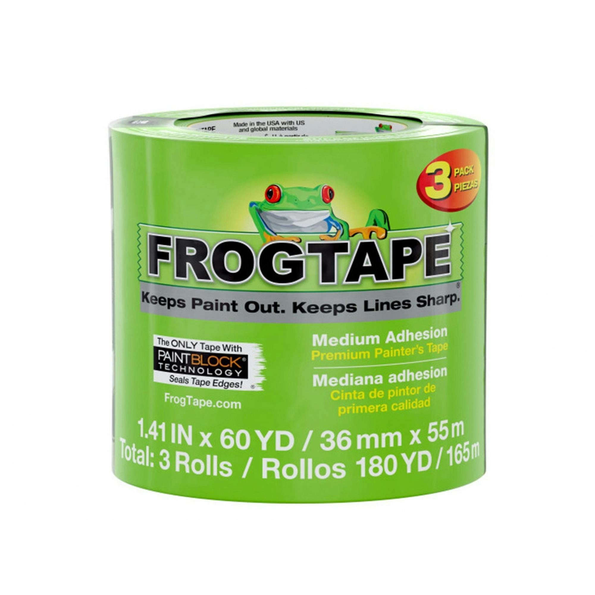 Shurtape Frogtape Multi-Surface Masking Tape - Multi Colour - 36Mm X 55M (3 Pack) - Multi Colour