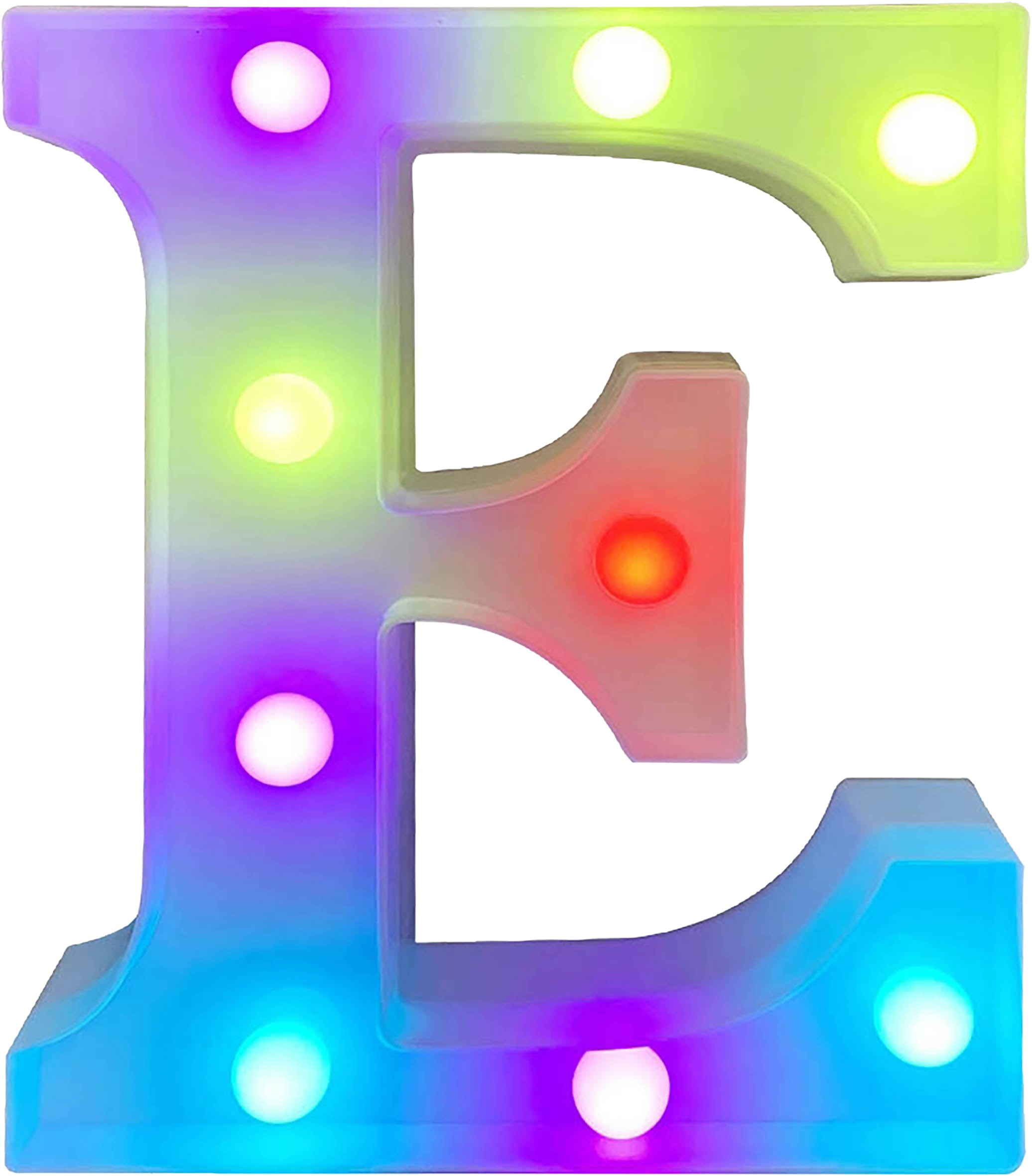 St Helens Light Battery Operated Rgb Letter With Remote Control Letter E