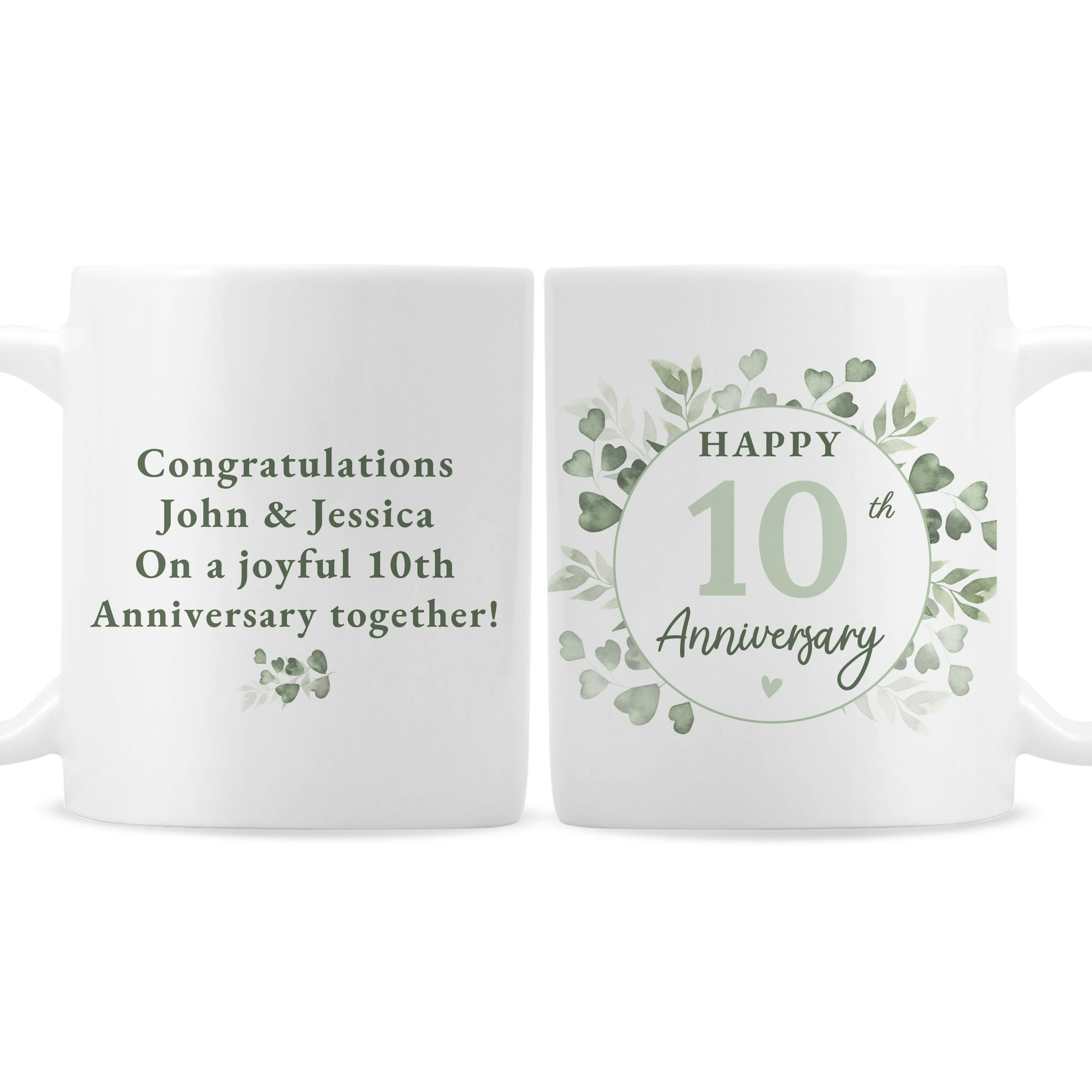 Personalised Memento Company Personalised Botanical Anniversary Mug Size 24