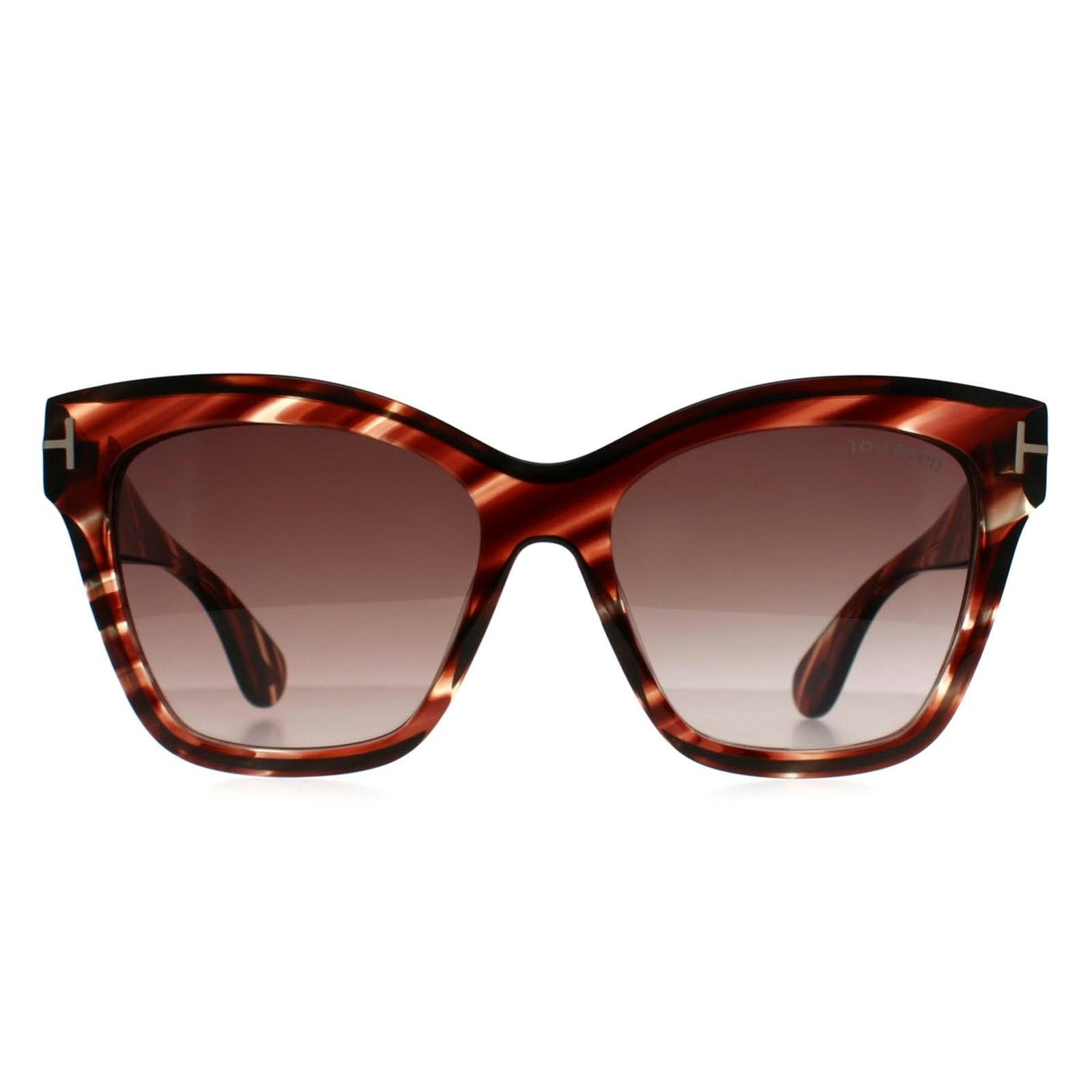 Tom Ford Women's Bordeaux Elvira Ft1217 Coloured Havana Sunglasses