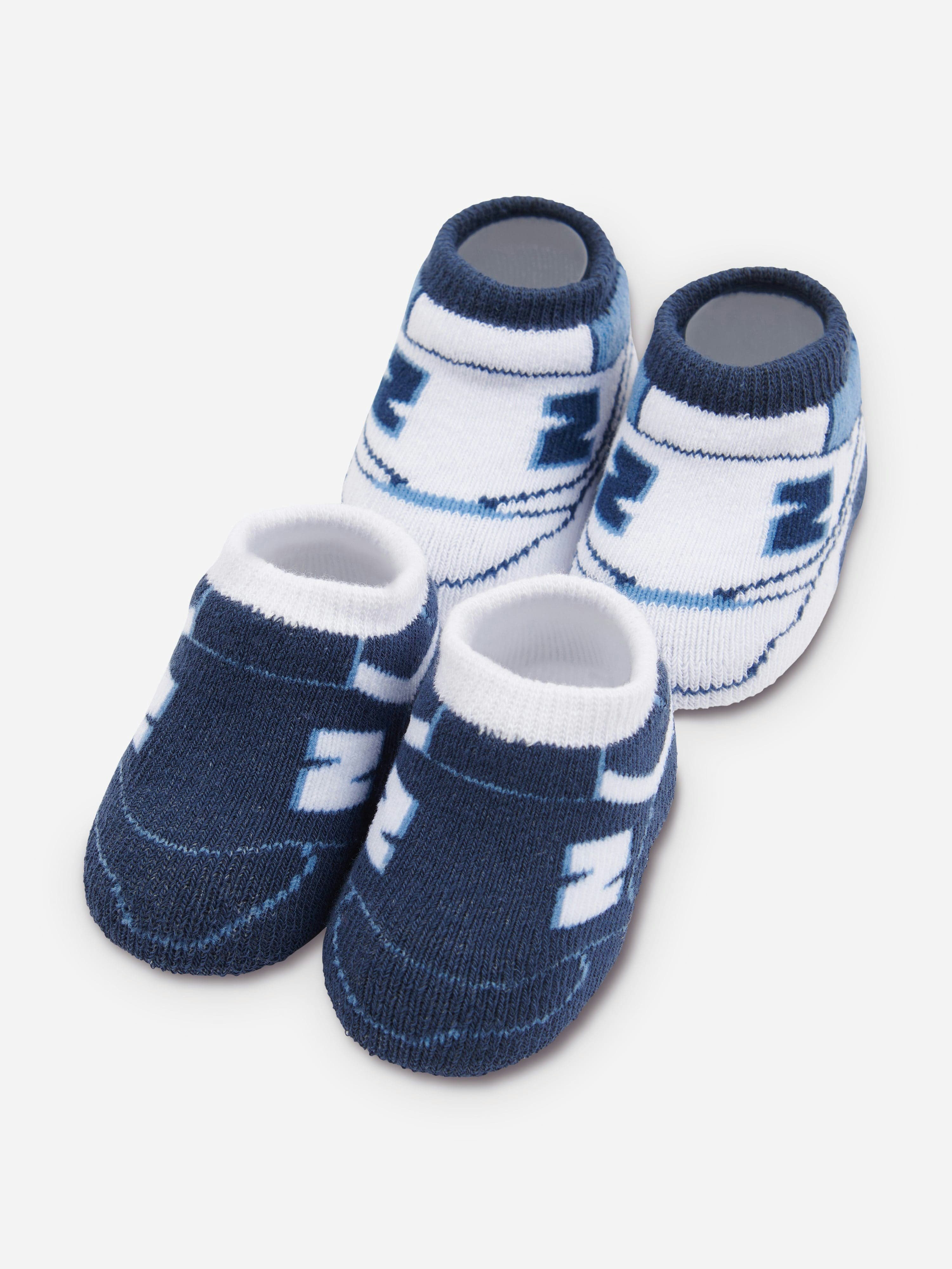 New Balance Men's Blue Baby Boys Classic 2 Pack Bootie Set In Navy - 0 - 6 Mths
