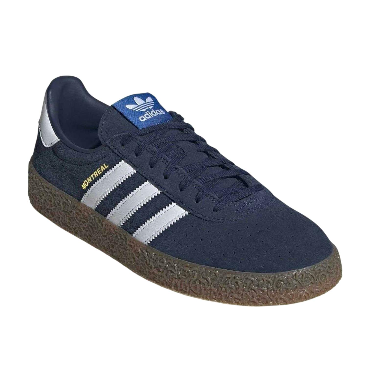 Adidas Men's White Originals Montreal 3 Stripes Suede Trainers - Navy/ - 7 Uk - Navy/ - 100% Mixed