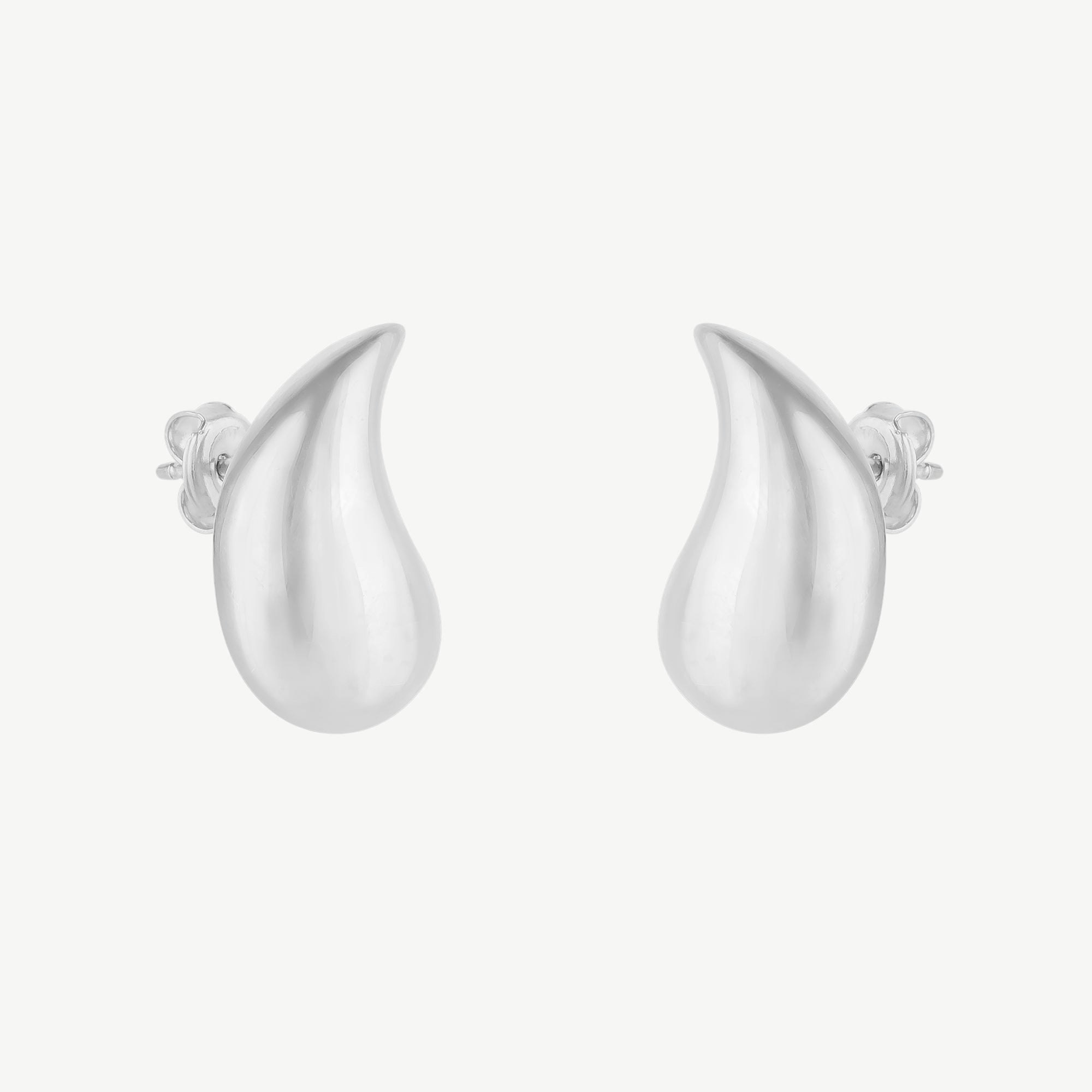 Spero London Silver Pear Teardrop Earrings In Sterling