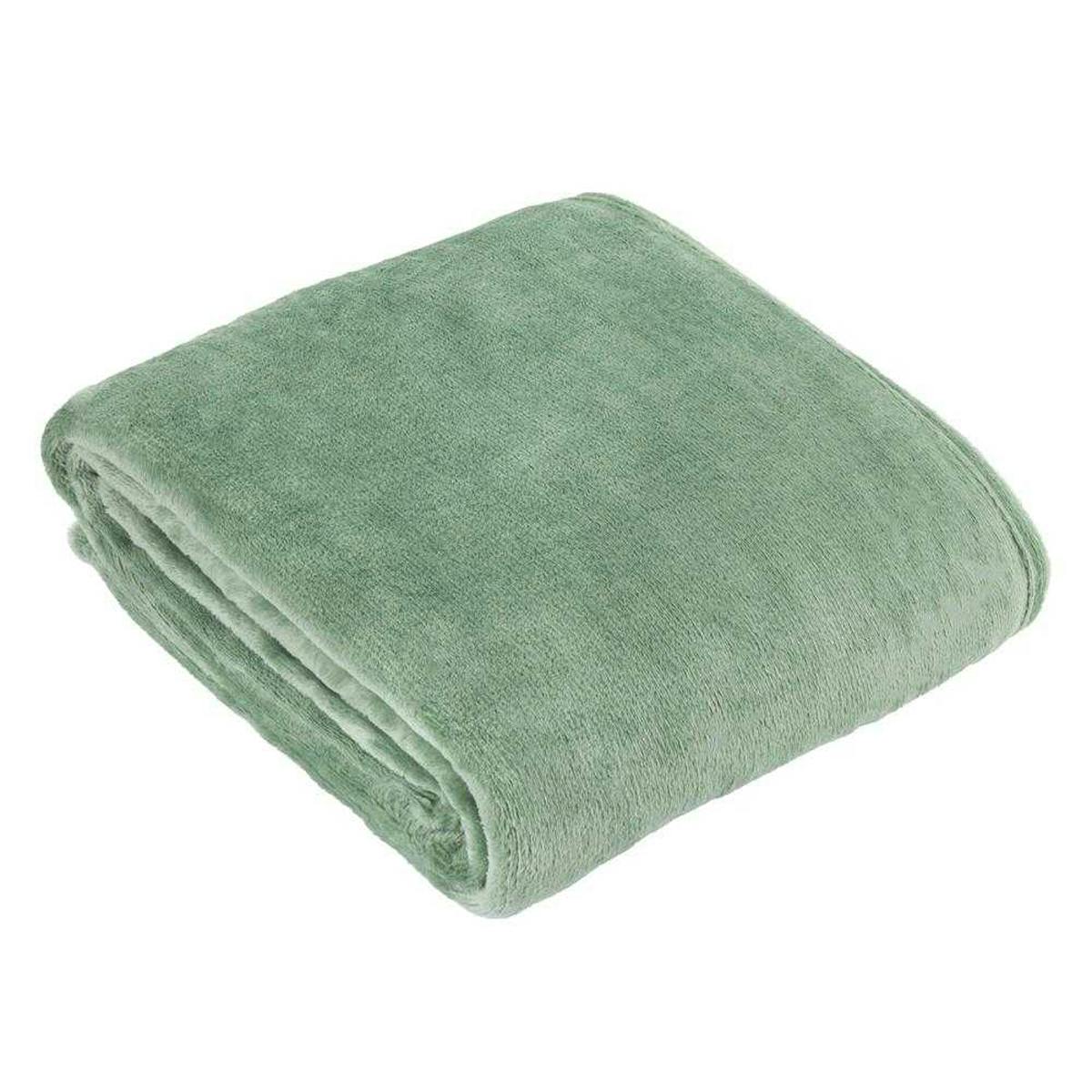 Rackhams Harrow Fleece Throw - Sage - 140Cm X 180Cm - Sage - 100% Polyester