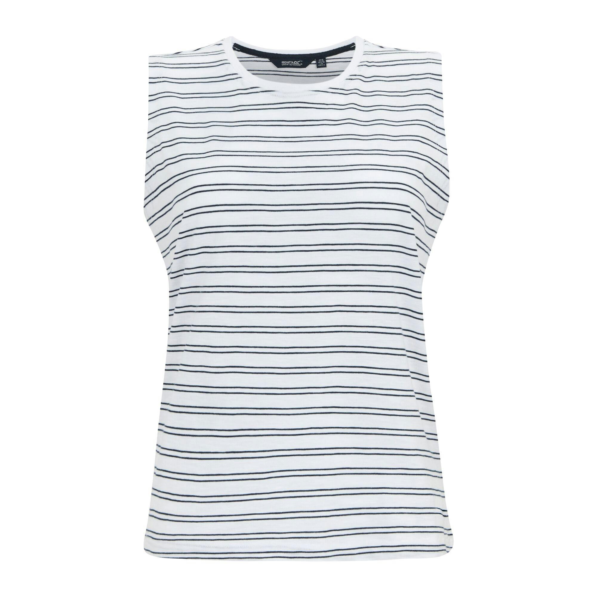 Regatta Women's White Fariene Vest Top - /Navy - 14 Uk - /Navy - 100% Cotton