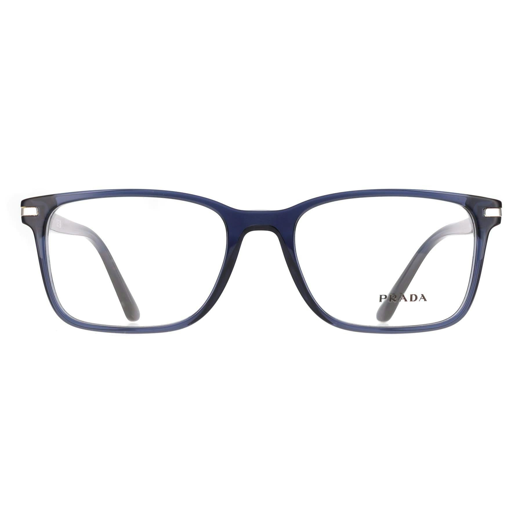 Prada Men's Blue Pr 14Wv 08Q1o1 Man Optical Frames Acetate Squared Normal - Image 3