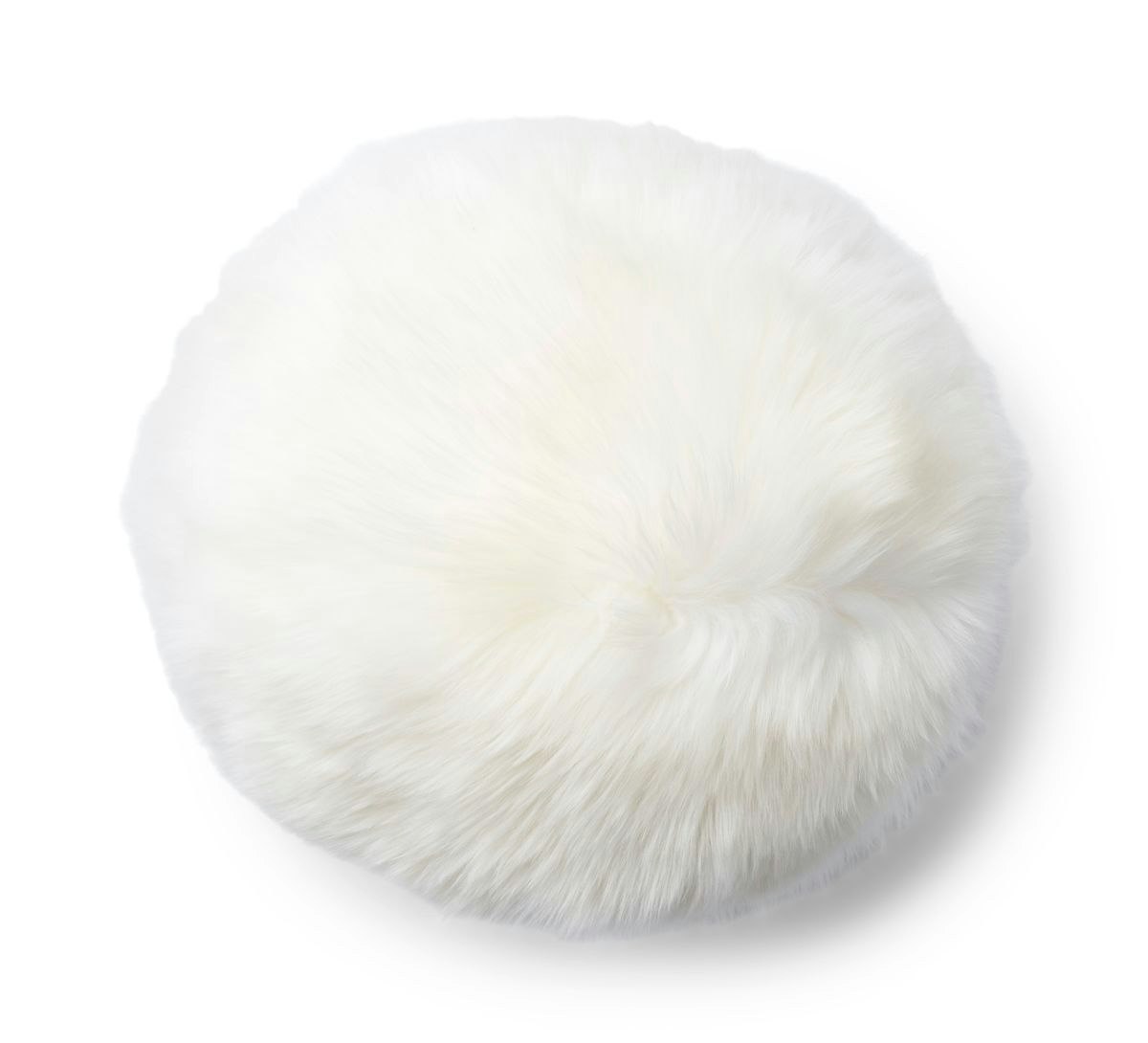 Natures Collection Ivory Angelite Cushion | D30 Cm | D25 | D35 | Long Wool - D30 Cm