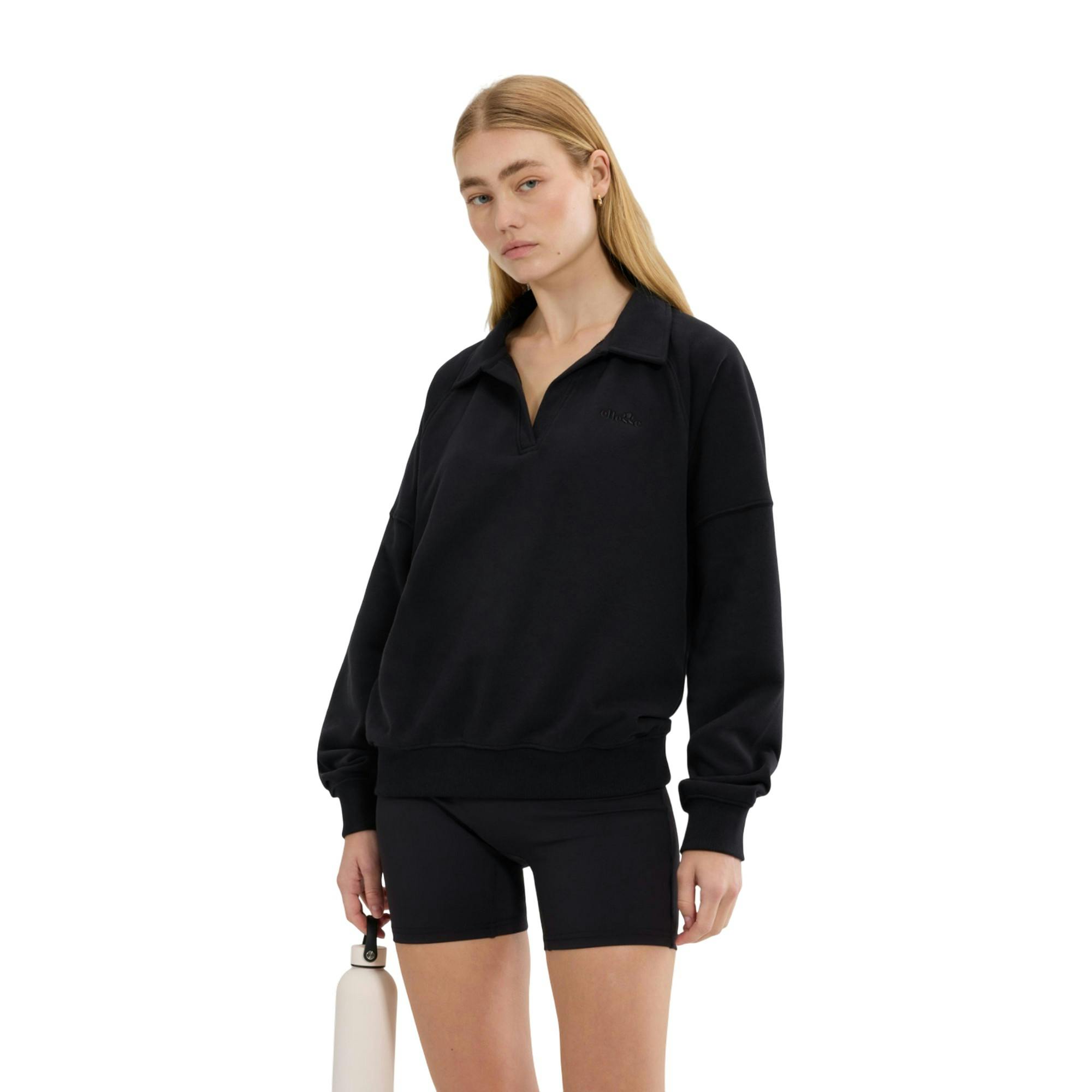 Ellesse Women's Black / Morcone Sweatshirt - 10 Uk - 85% Cotton/15% Polyester