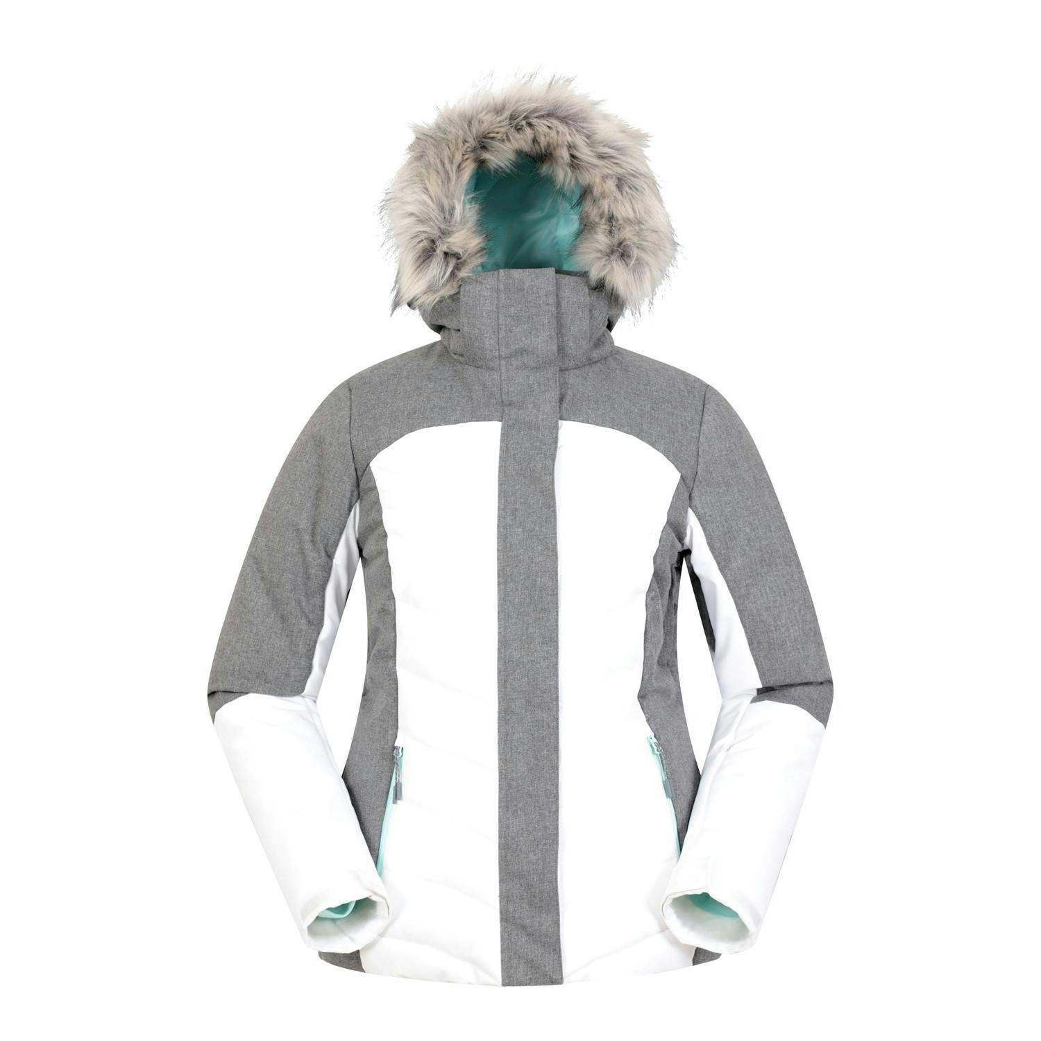 Mountain Warehouse Women's White Pyrenees Ii Padded Ski Jacket - 12 Uk - 100% Polyester