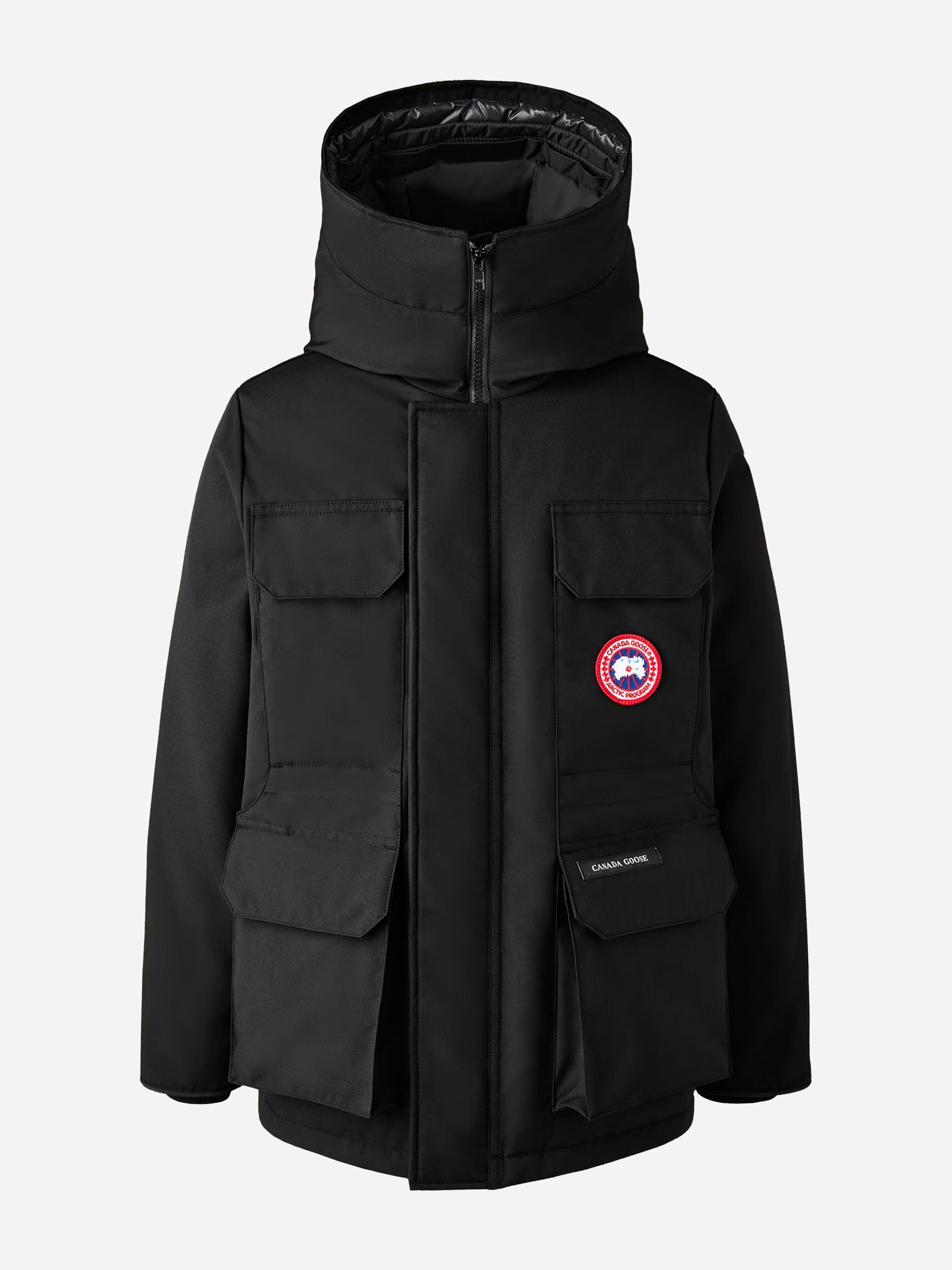 Canada Goose Boys Black Kids Down Padded Expedition Parka In - 10 - 12 Yrs