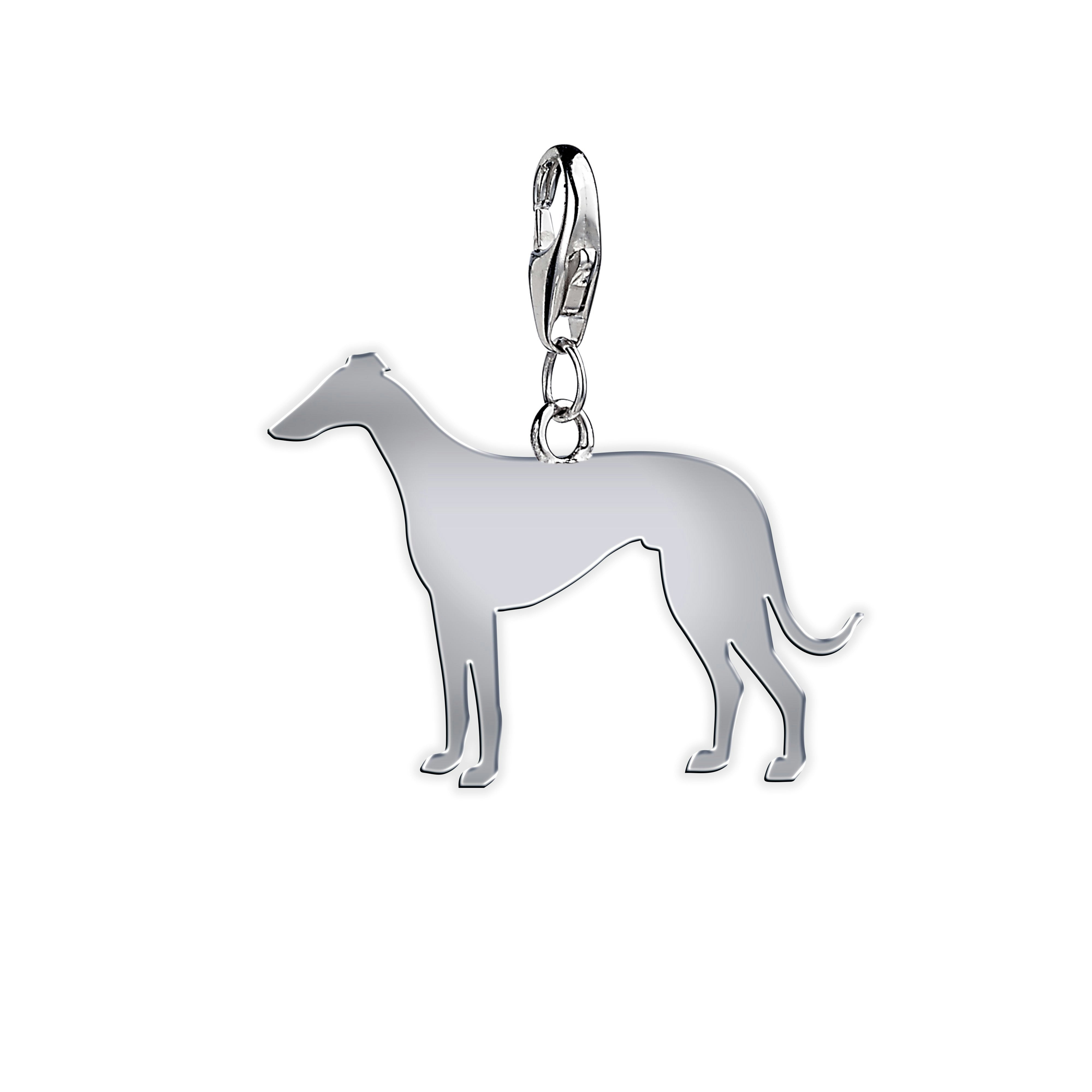 Mylee London Silver Whippet Silhouette Charm - No - Clip On Charm