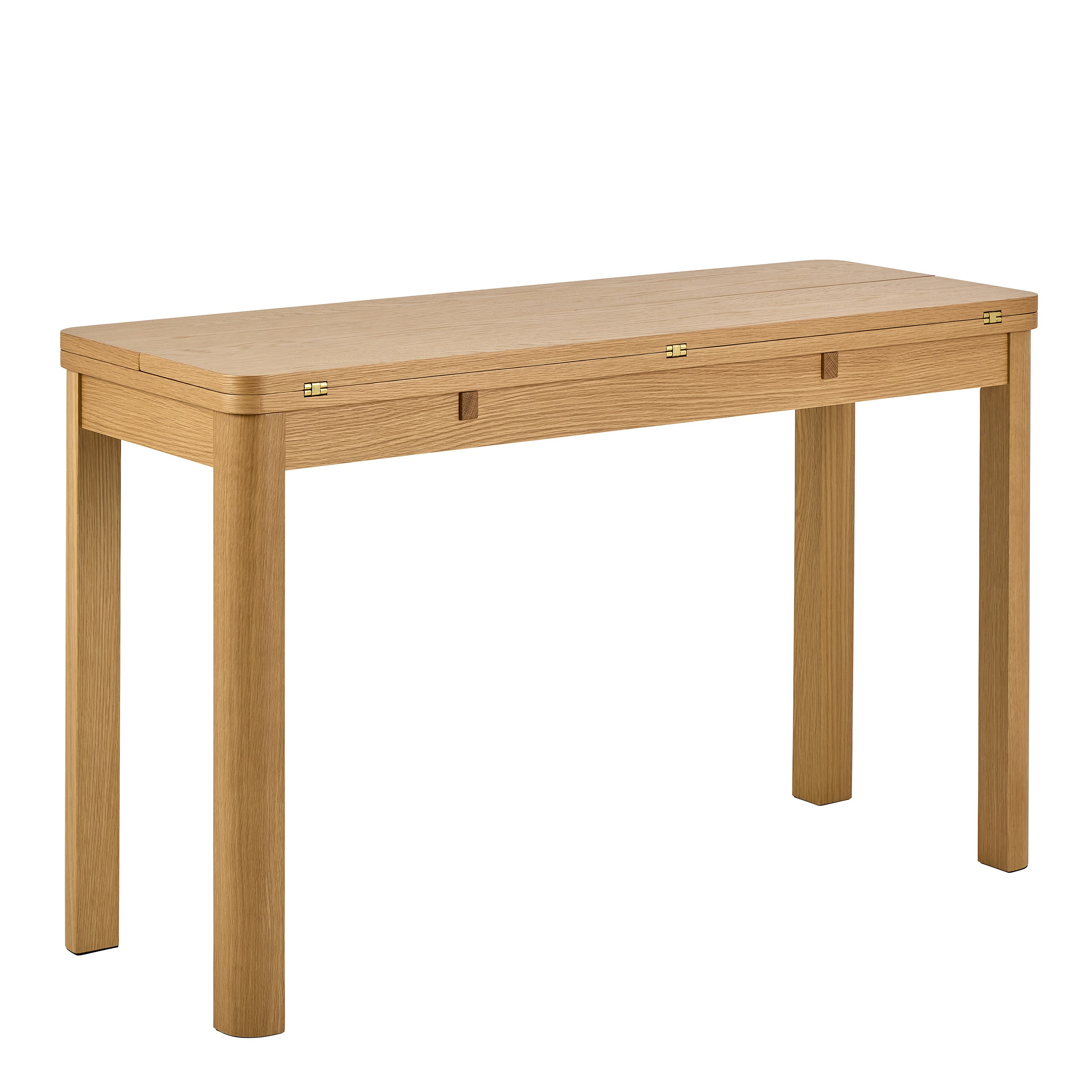 Rackhams Brown Southampton Extendable Rectangular Dining Table In Matt Oak 45/90 X 120 Cm - Oak - No
