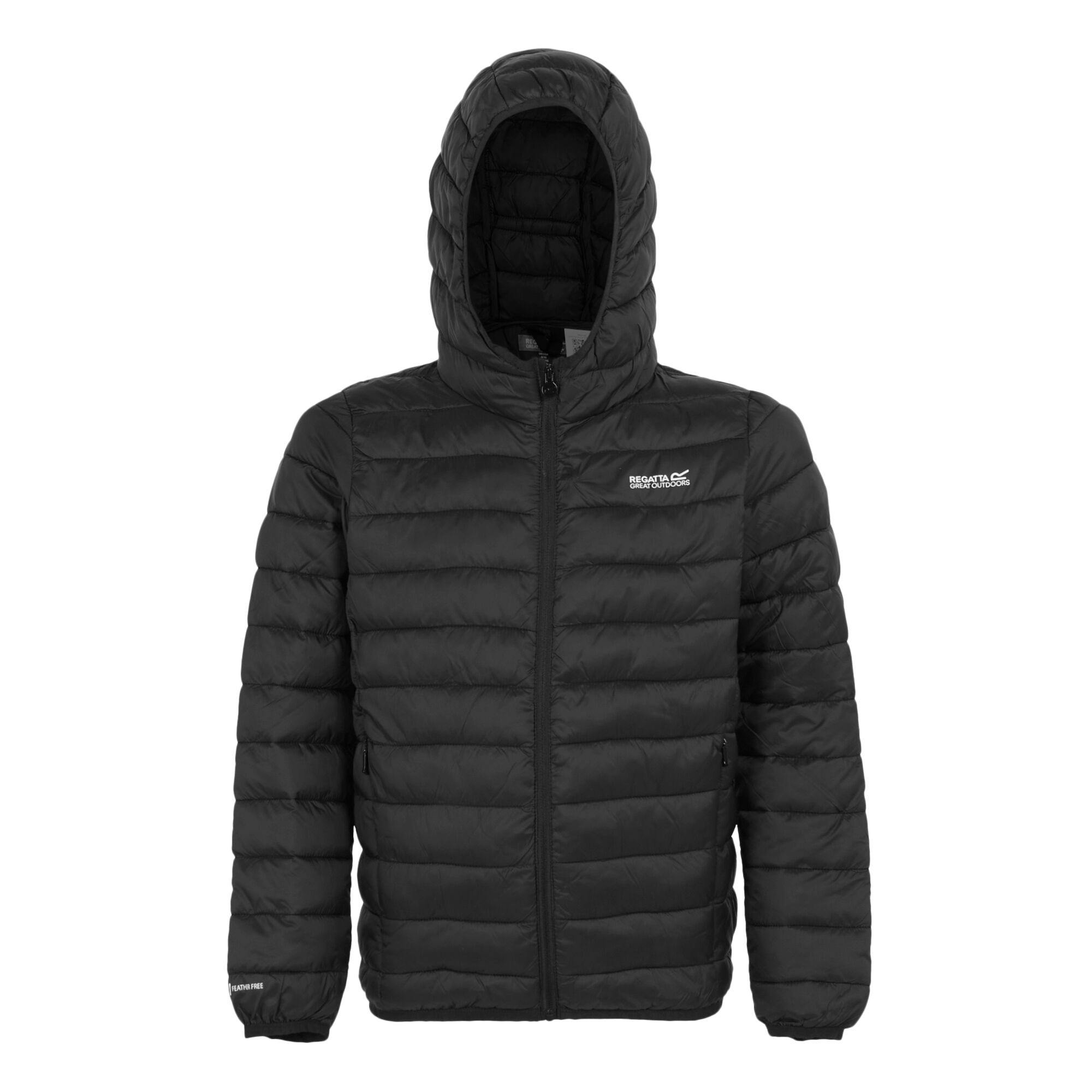 Regatta Boys Black 'S Marizion Hooded Padded Jacket - 7-8 Years - 100% Polyamide
