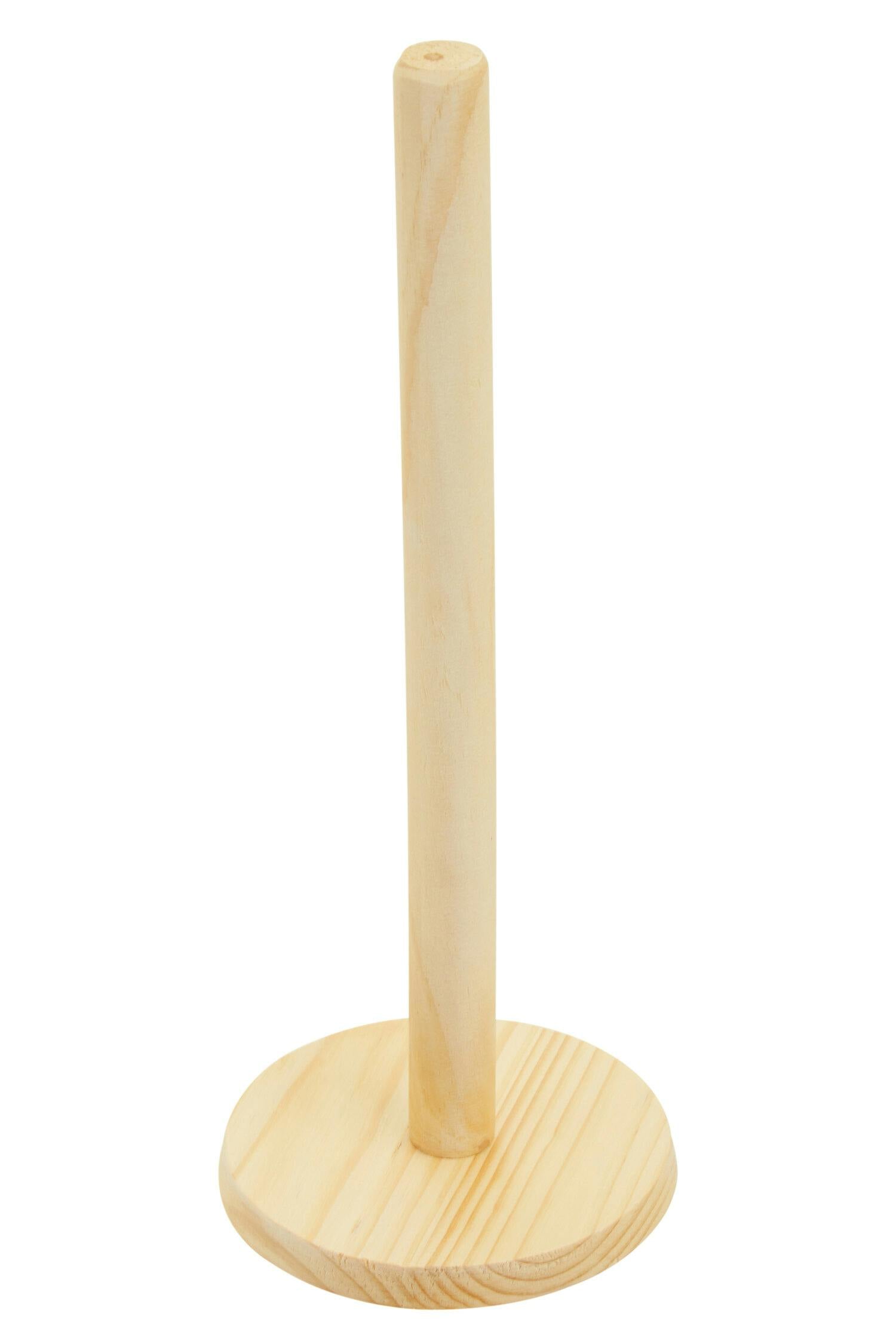 Essentials By Premier Nolan Pine Wood Kitchen Roll Holder