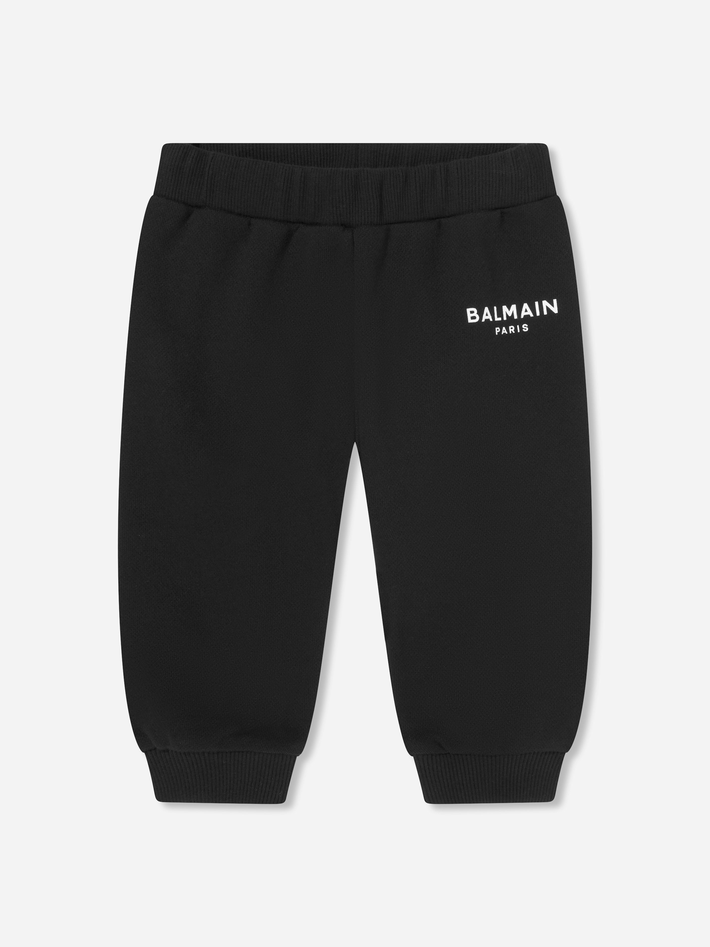 Balmain Black Baby Logo Joggers In - 12 Mths