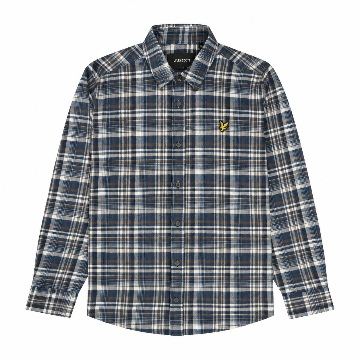 Lyle & Scott Men's Multicolor Offset Check Shirt Aegean Blue | : Medium - Image 3