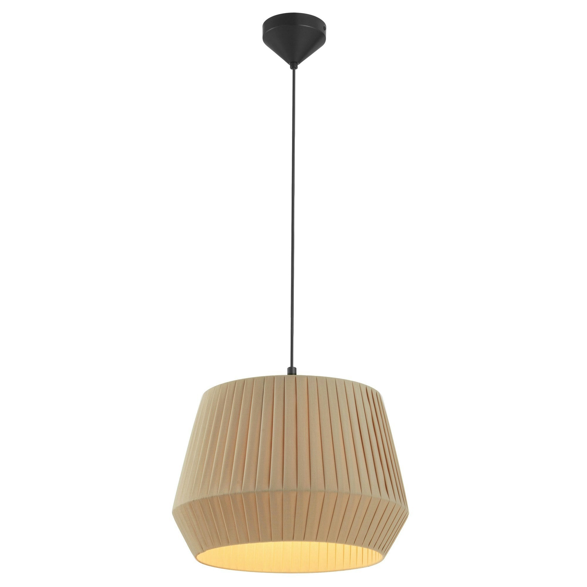 Nordlux Dicte 40 Pendant Beige, Cream - Handtied Fabric Shade - Soft Diffused Light - Scandi Minimalism - Image 5