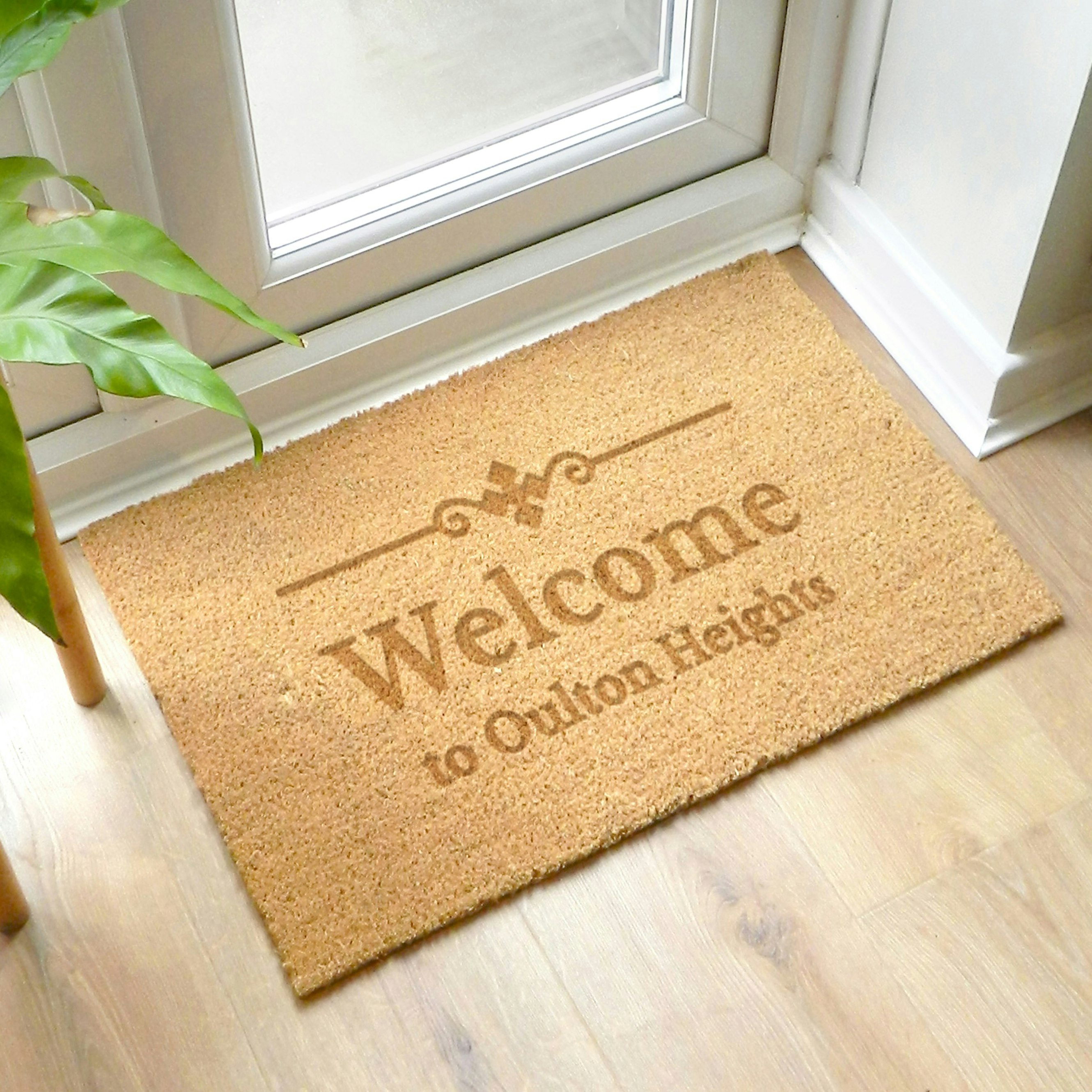 Rackhams Personalised Ornate Rectangle Indoor Doormat