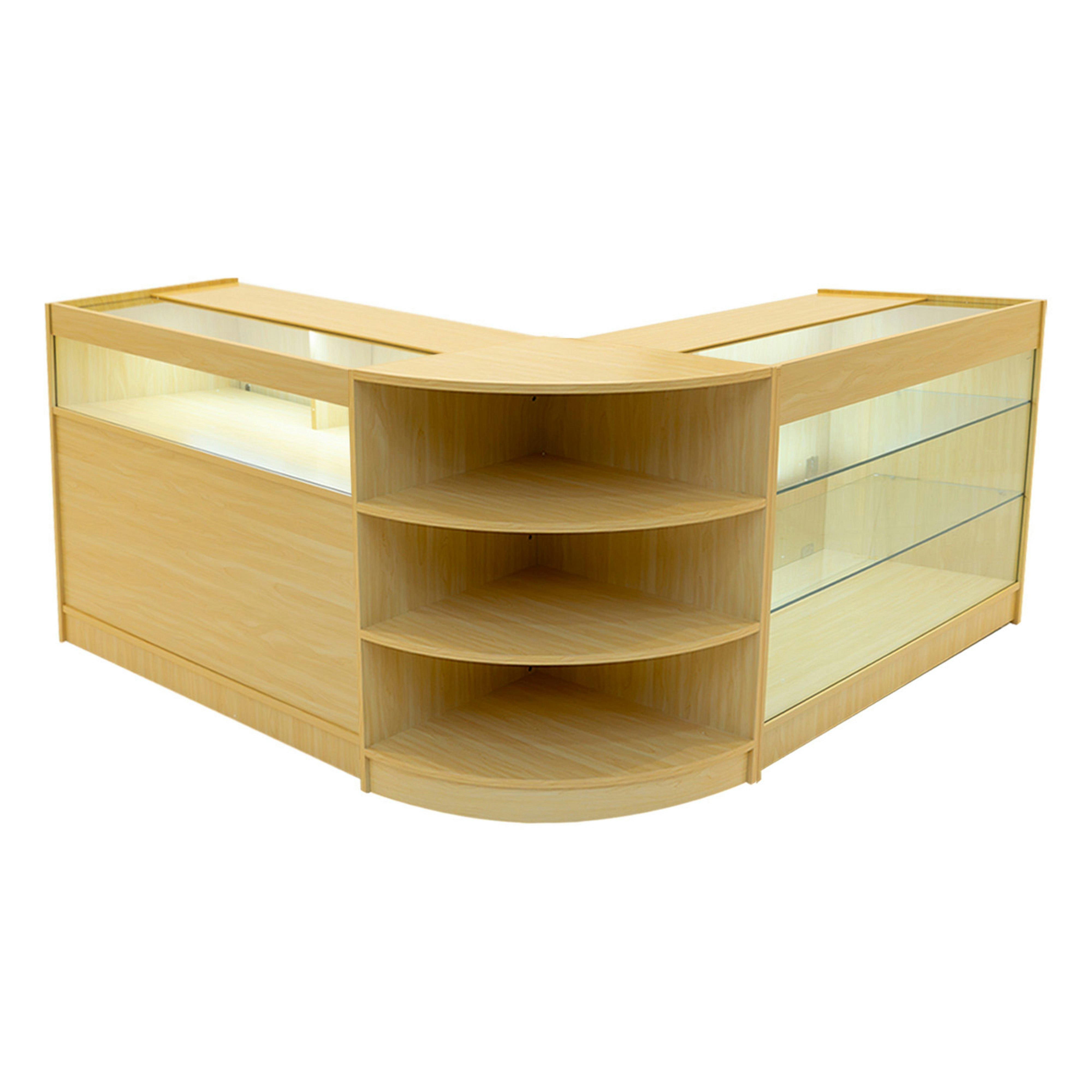 Monstershop White Demeter Led Shop Counter Set K1200, B1200 & Lm60 - Maple