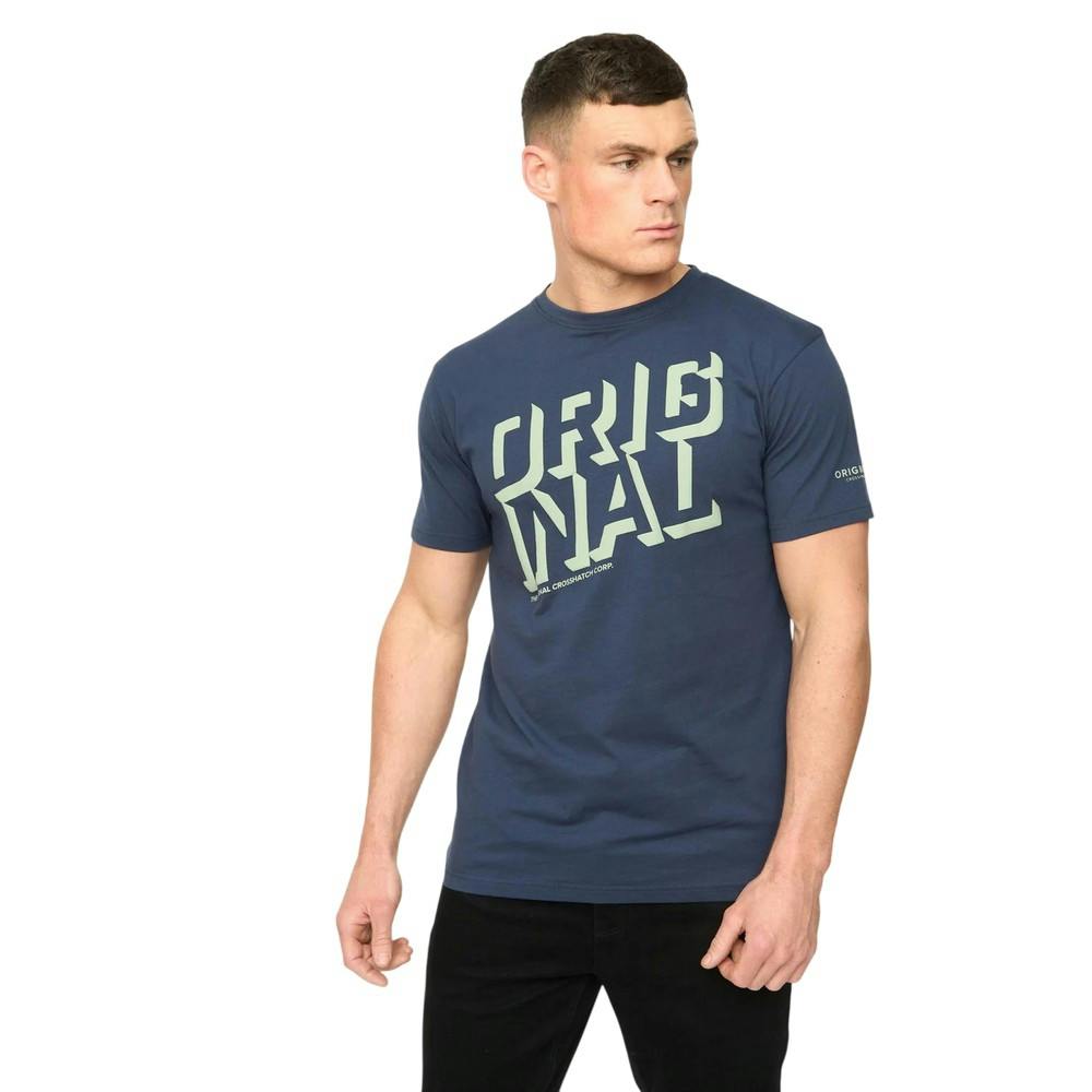 Crosshatch Men's Protrax Cotton T-Shirt - Navy - Xl - Navy - 100% Cotton