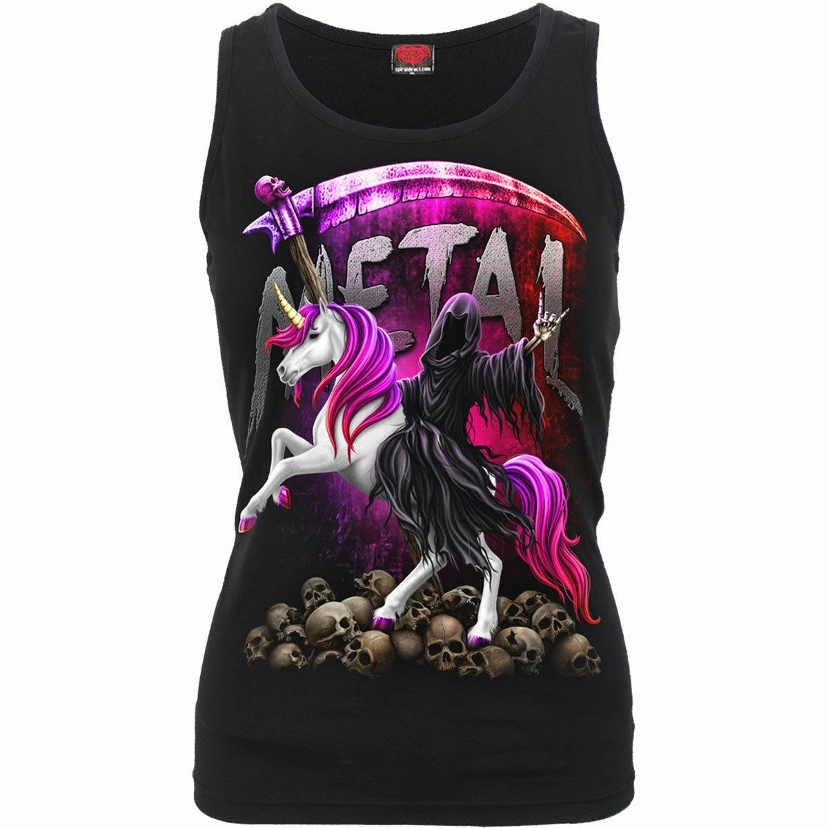 Spiral Direct Black Metallicorn - Razor Back Top - Xxl - Digital - Digital