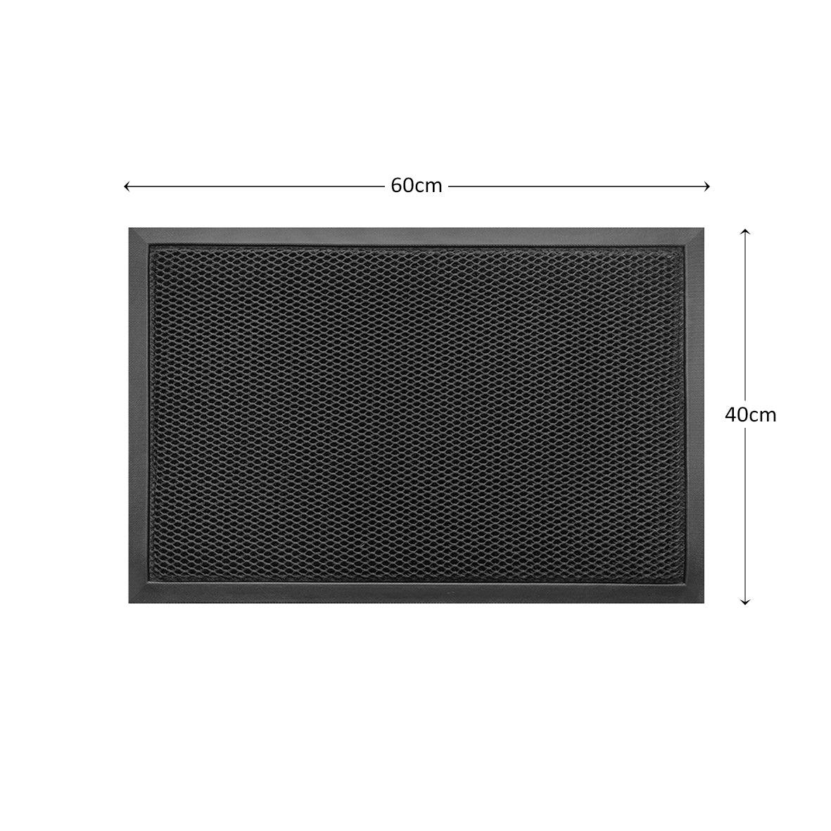 Rackhams Black Meshmat Entrance Doormat - 60Cm X 40Cm