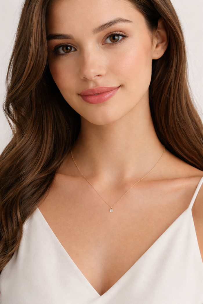 Luxe Tones Silver Emily Luxe Sterling Plated Necklace
