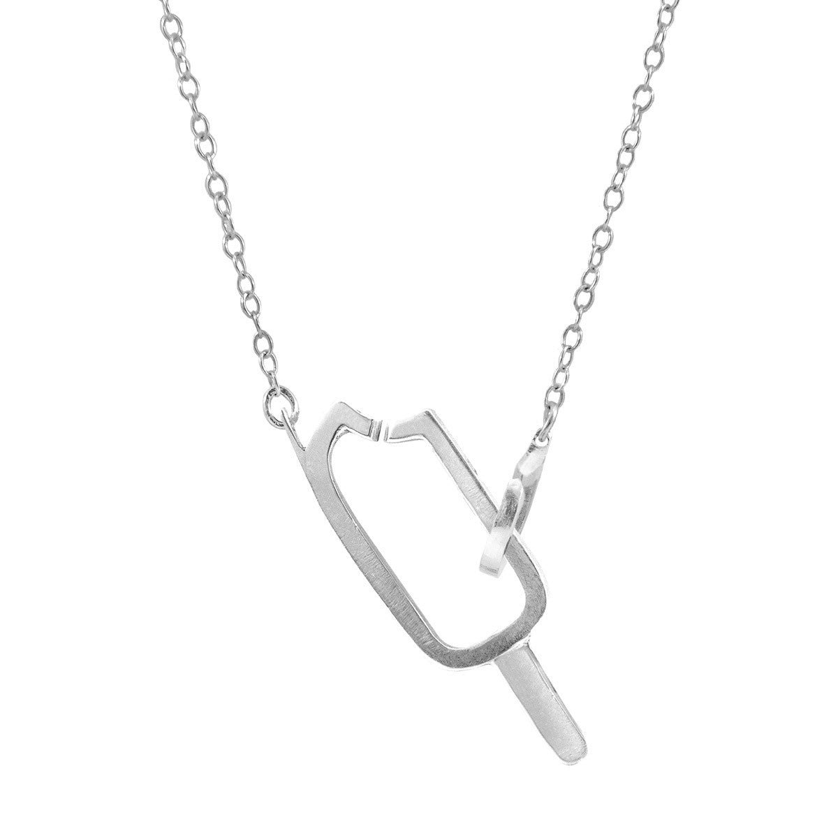 Anchor & Crew Silver Ice Lolly Link Paradise Necklace Pendant - M - 45Cm (Most Popular)