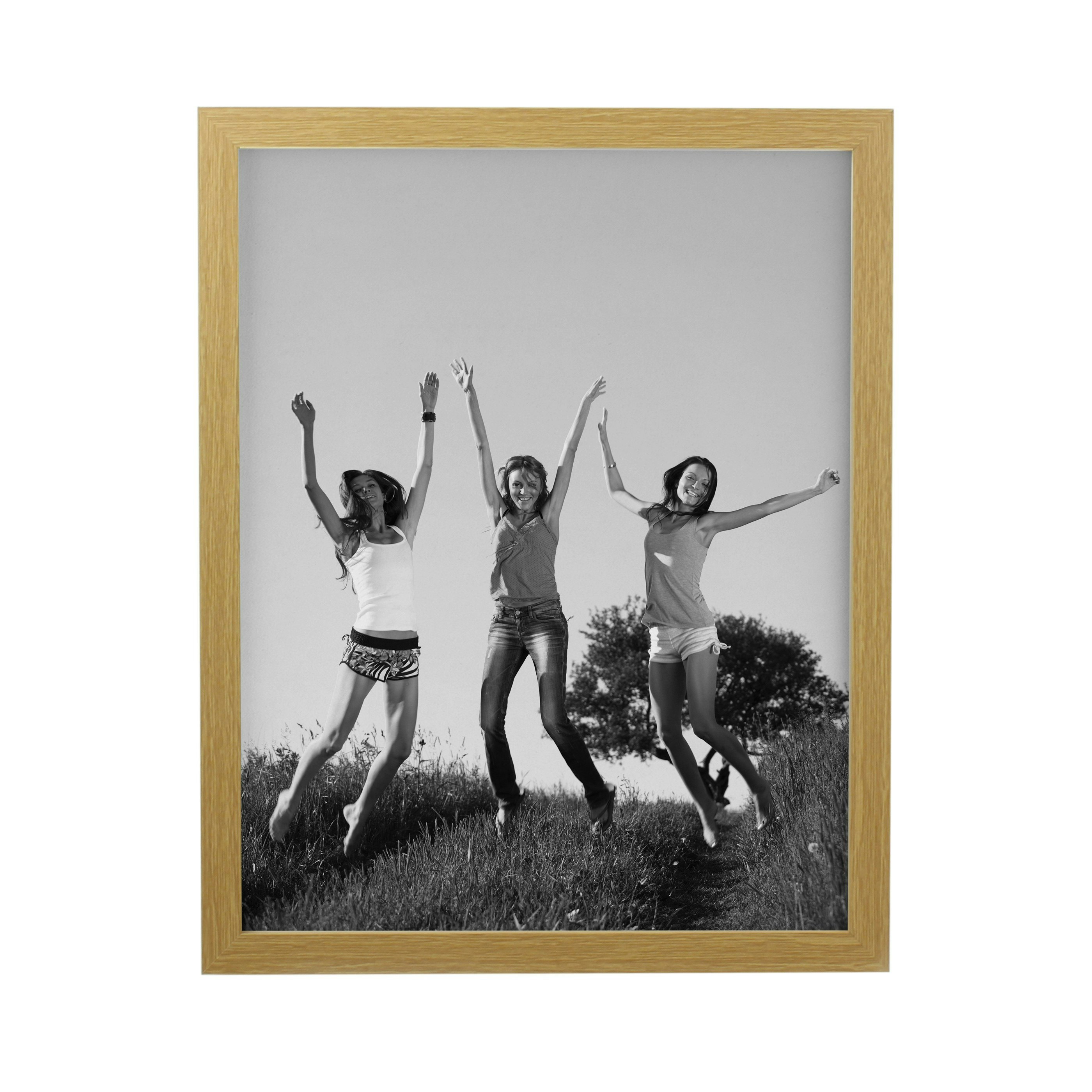 Personalised Memento Company Personalised Photo Upload Oak Poster Frame