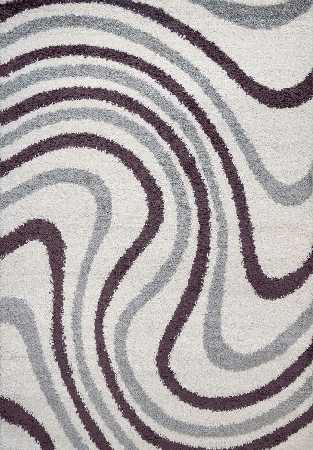 Rackhams Grey/Purple Moodi Shaggy Smokeberry Rug - 200X290 Cm