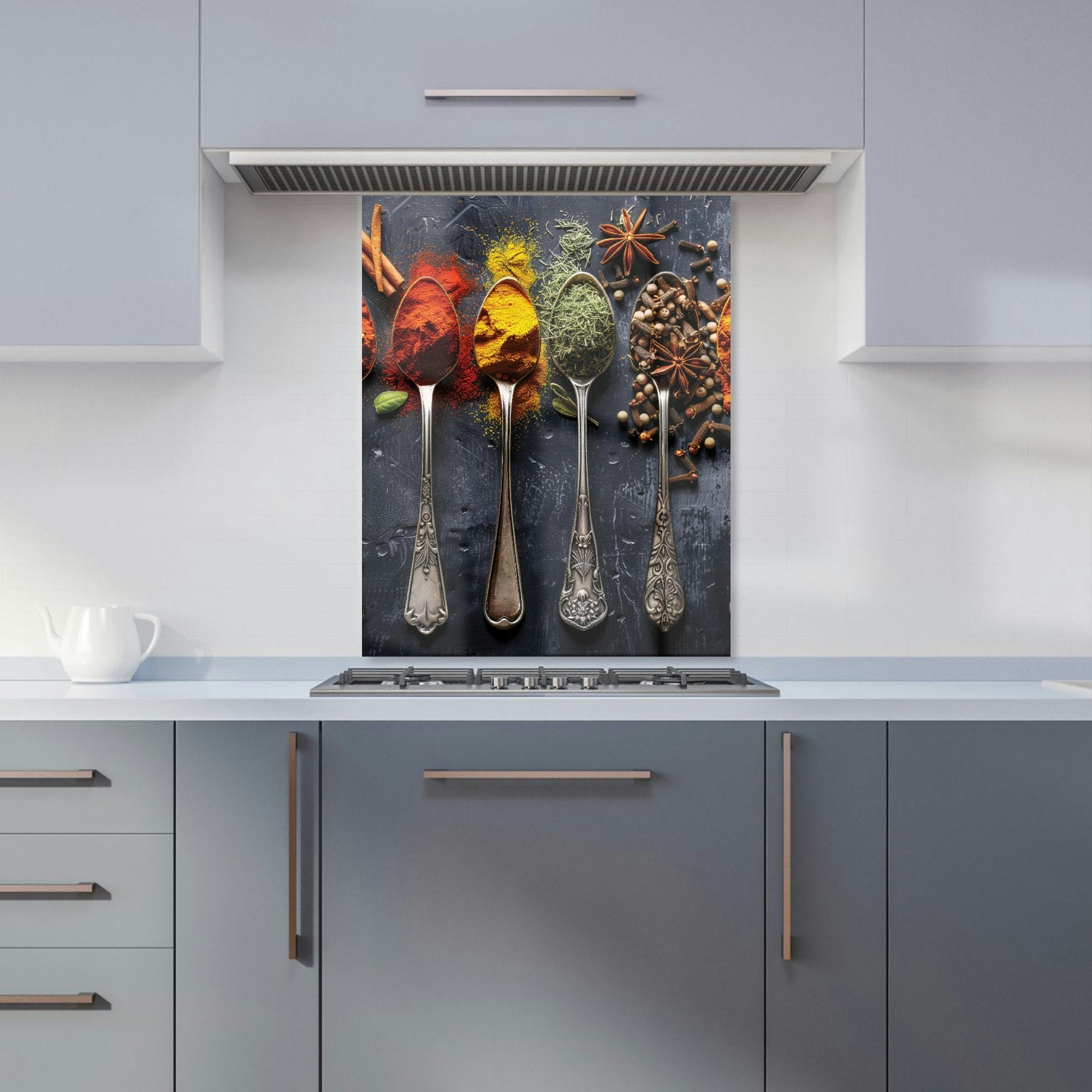 Rackhams - Designer Herbs & Spices: Gastronomic Canvas Kitchen Splashback - W600mm X H750mm