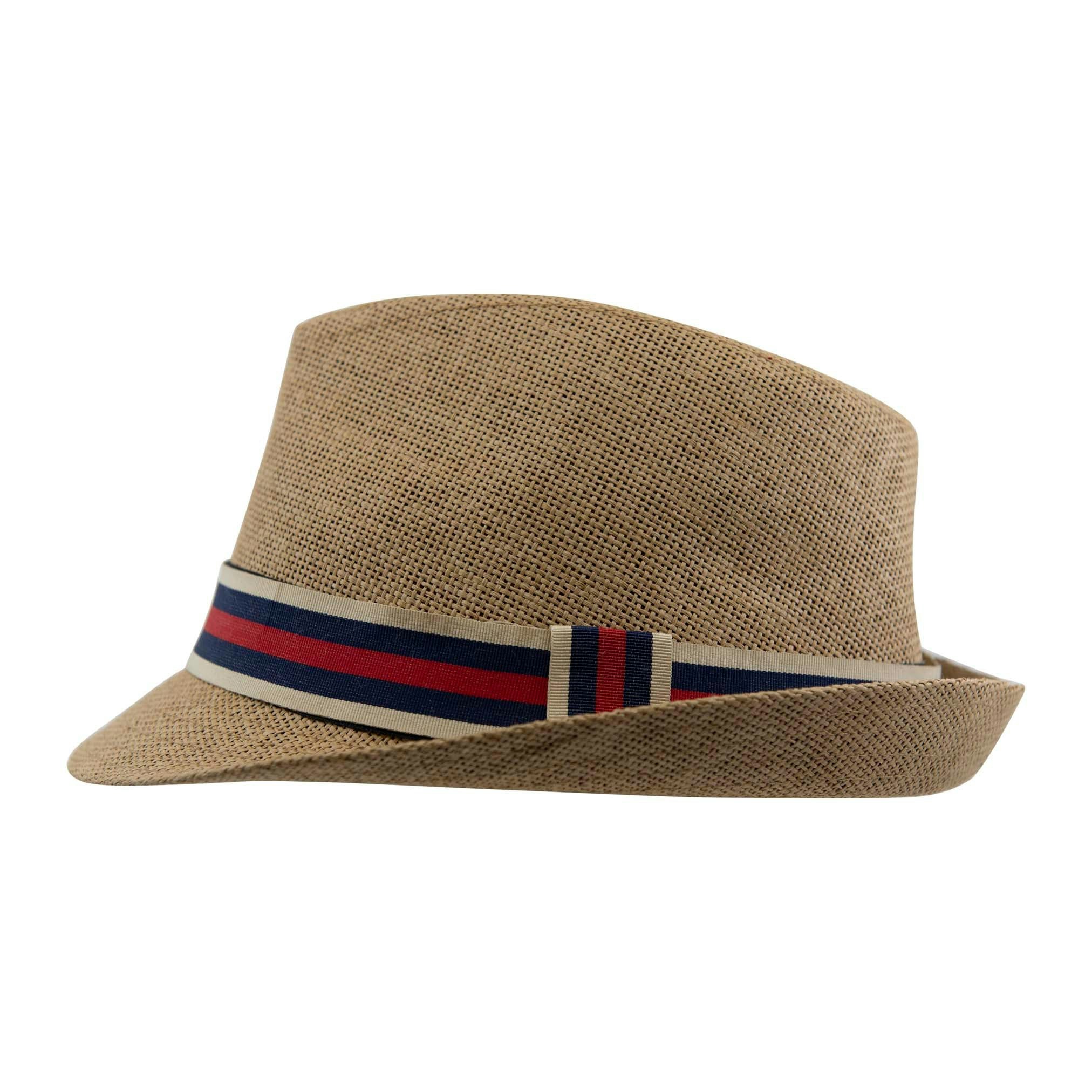 Heritage Traditions Brown Elwood Tweed Trilby Hat - Medium - Striped
