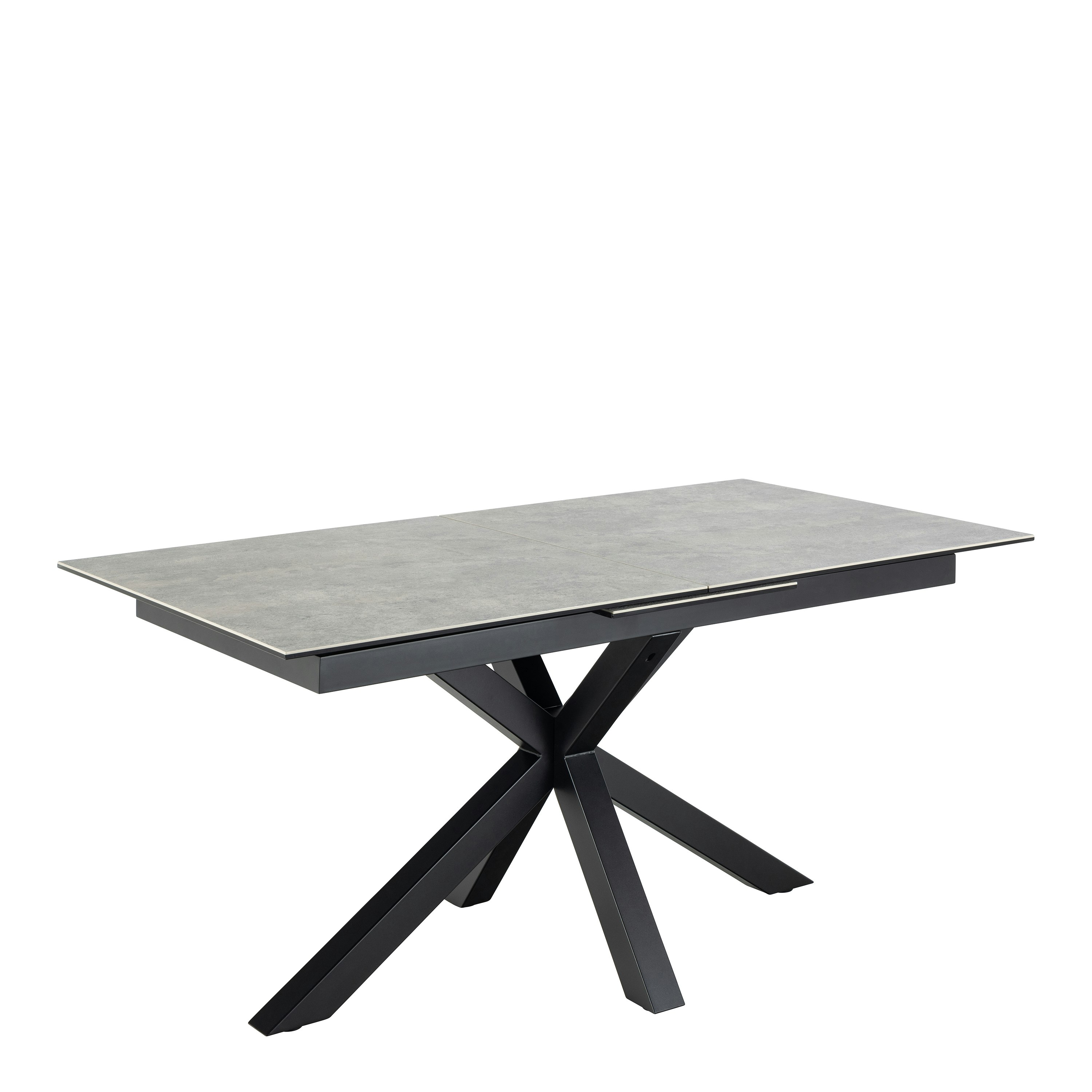 Furniture To Go Grey/Black Heaven Extendable Dining Table With Ceramic Top 168Cm - No