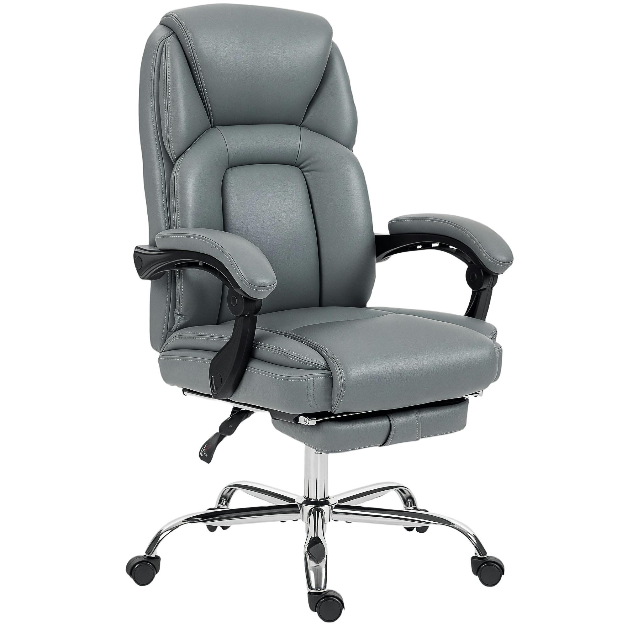 Rackhams Black/Grey Office Chair, Computer Desk Chair With Spring Cushion,